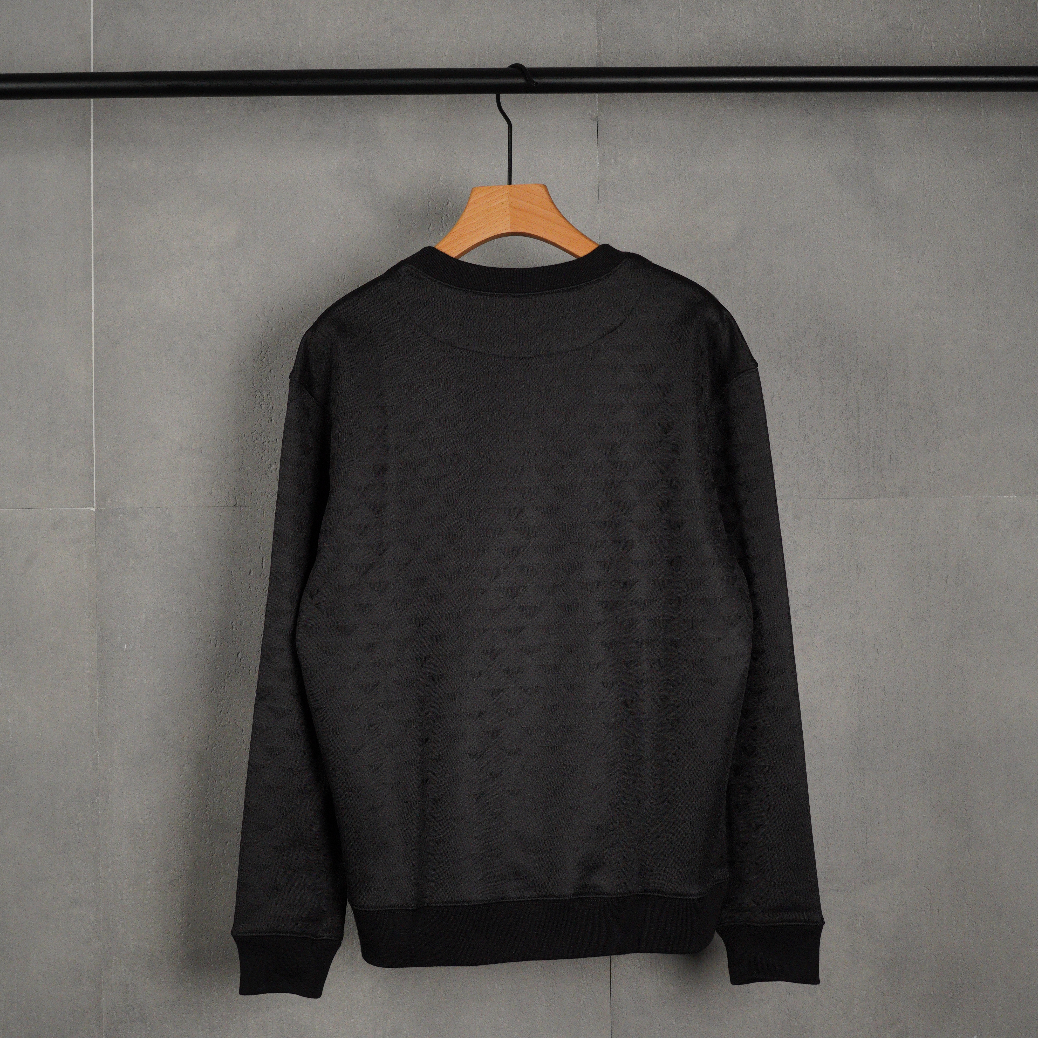 PRADA Monogram Sweatshirt with Triangle Logo (UJL67B-147M-F0002-S-OOO）