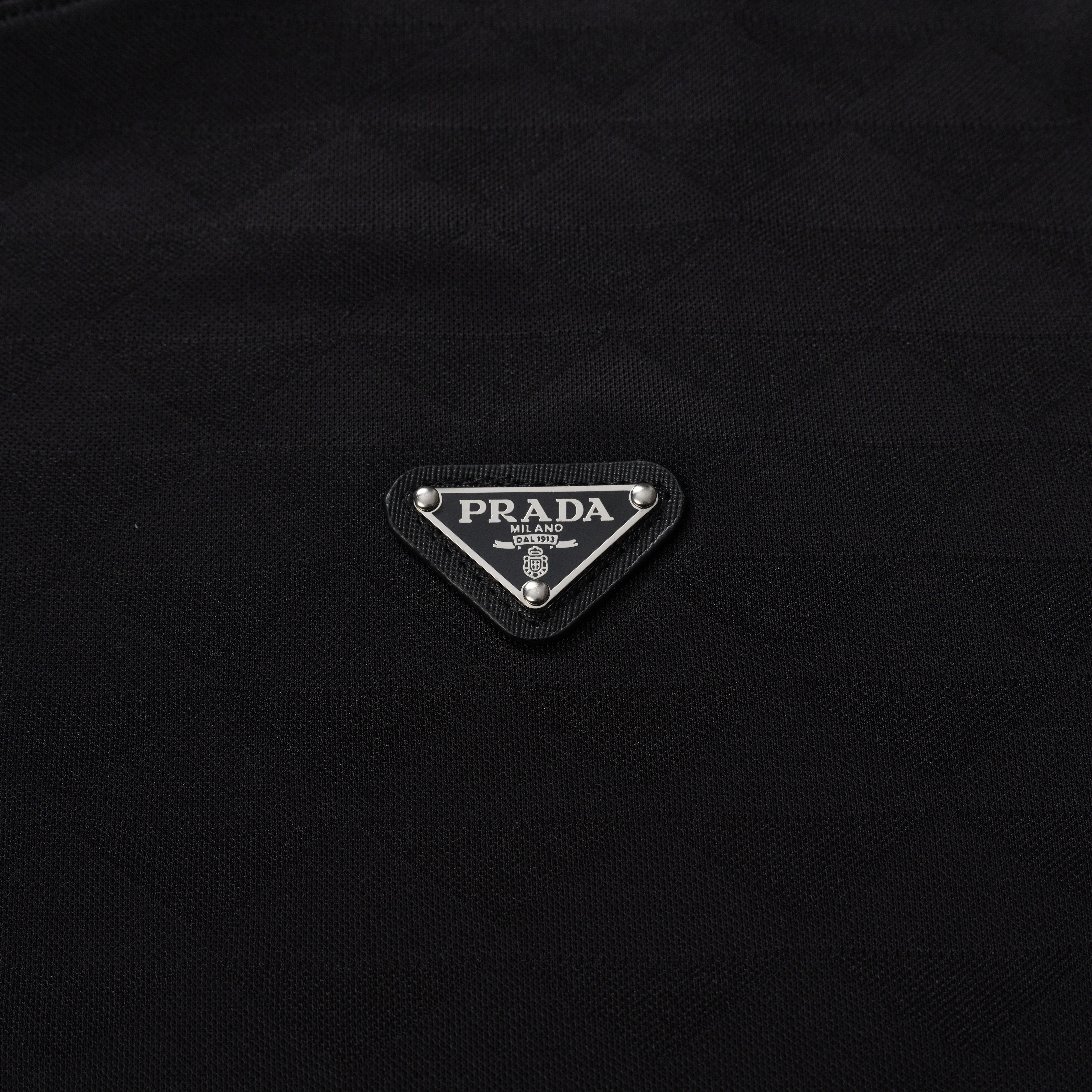 PRADA Monogram Sweatshirt with Triangle Logo (UJL67B-147M-F0002-S-OOO）