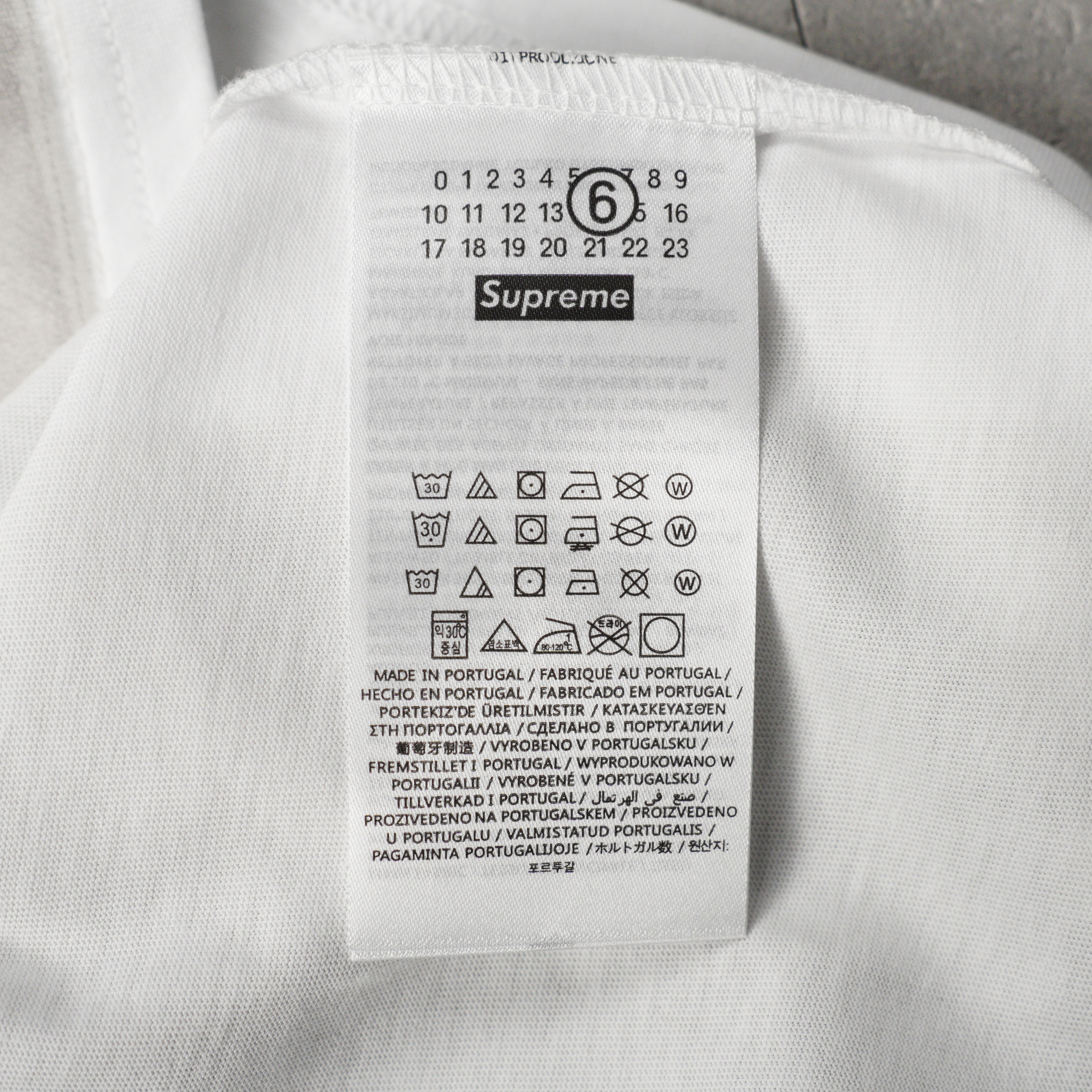 Supreme x MM6 Maison Margiela Box Logo Tee "White"（SUP-SS24-166）
