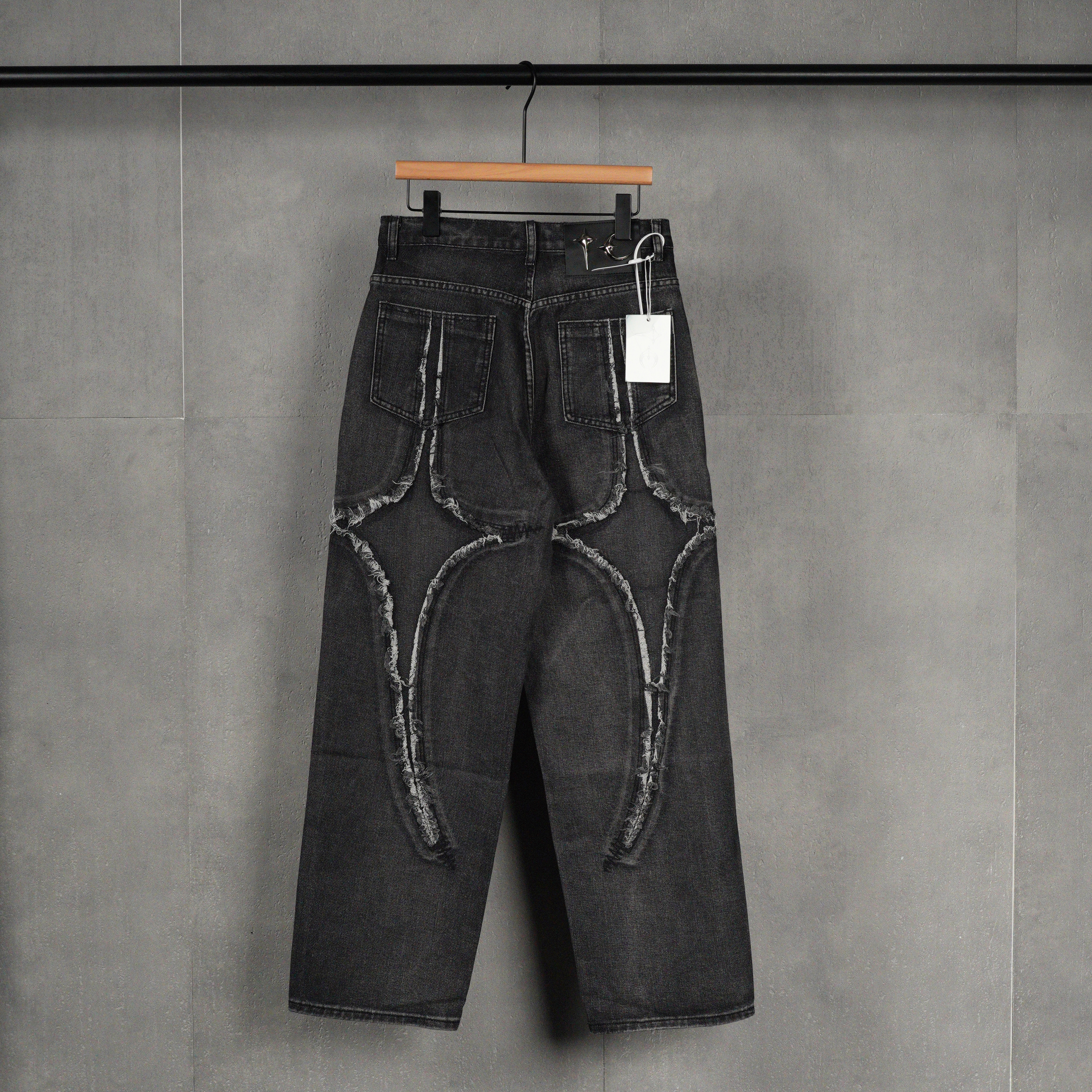 THUG CLUB Tribal Tree Denim Pants "Black"（TCFW-110-02）