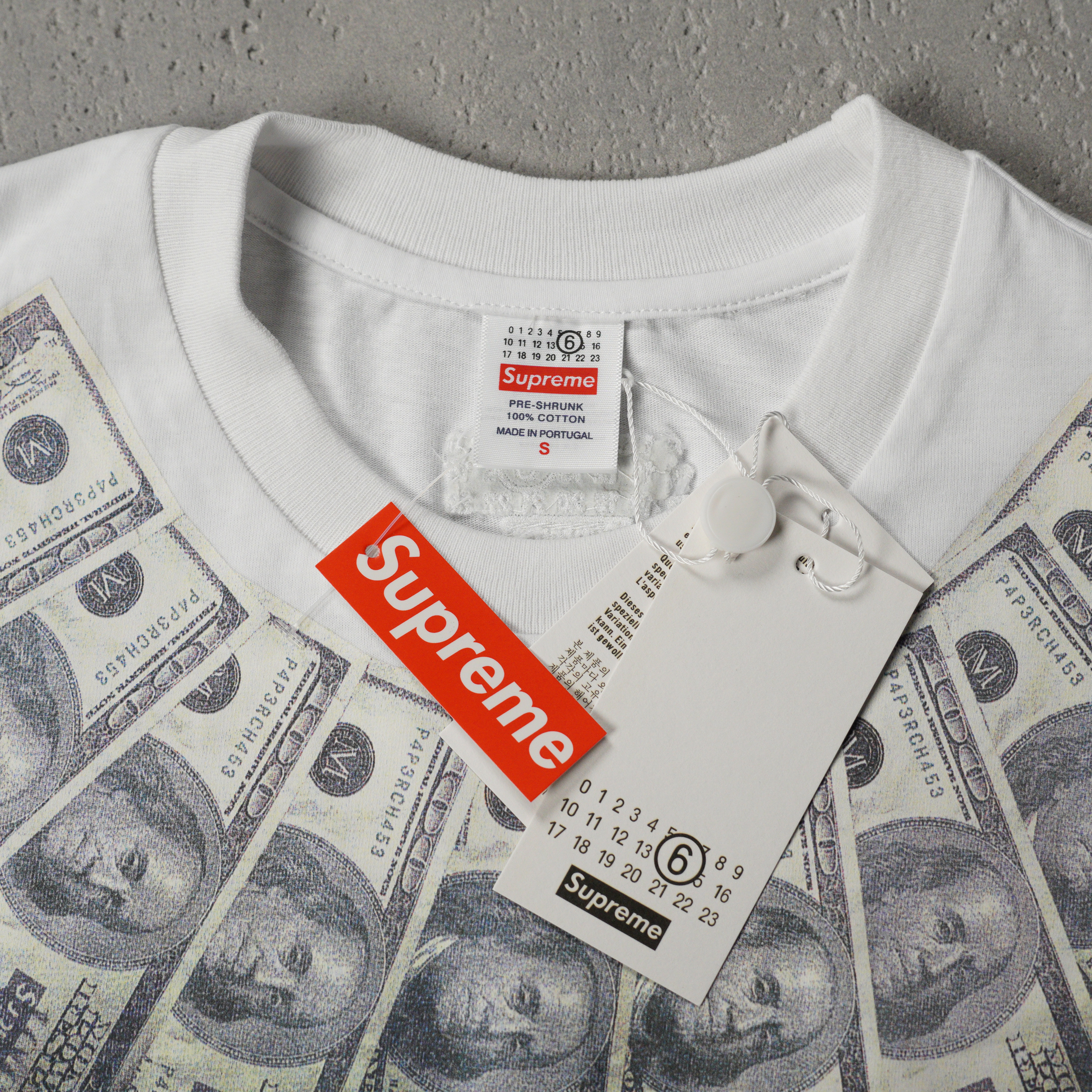Supreme x MM6 Maison Margiela Money S/S Top "White"（SUP-SS26-013）