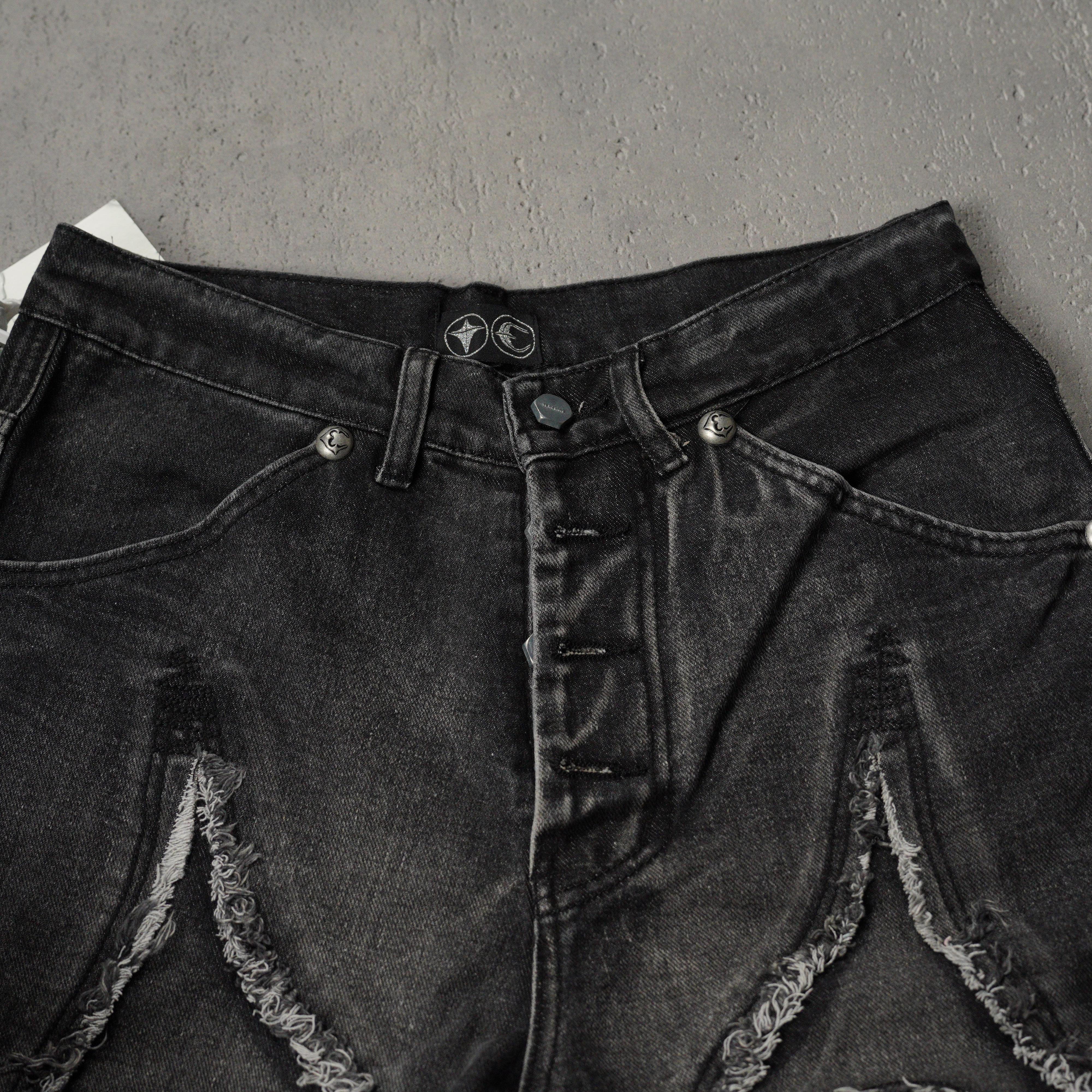THUG CLUB Tribal Tree Denim Pants "Black"（TCFW-110-02）