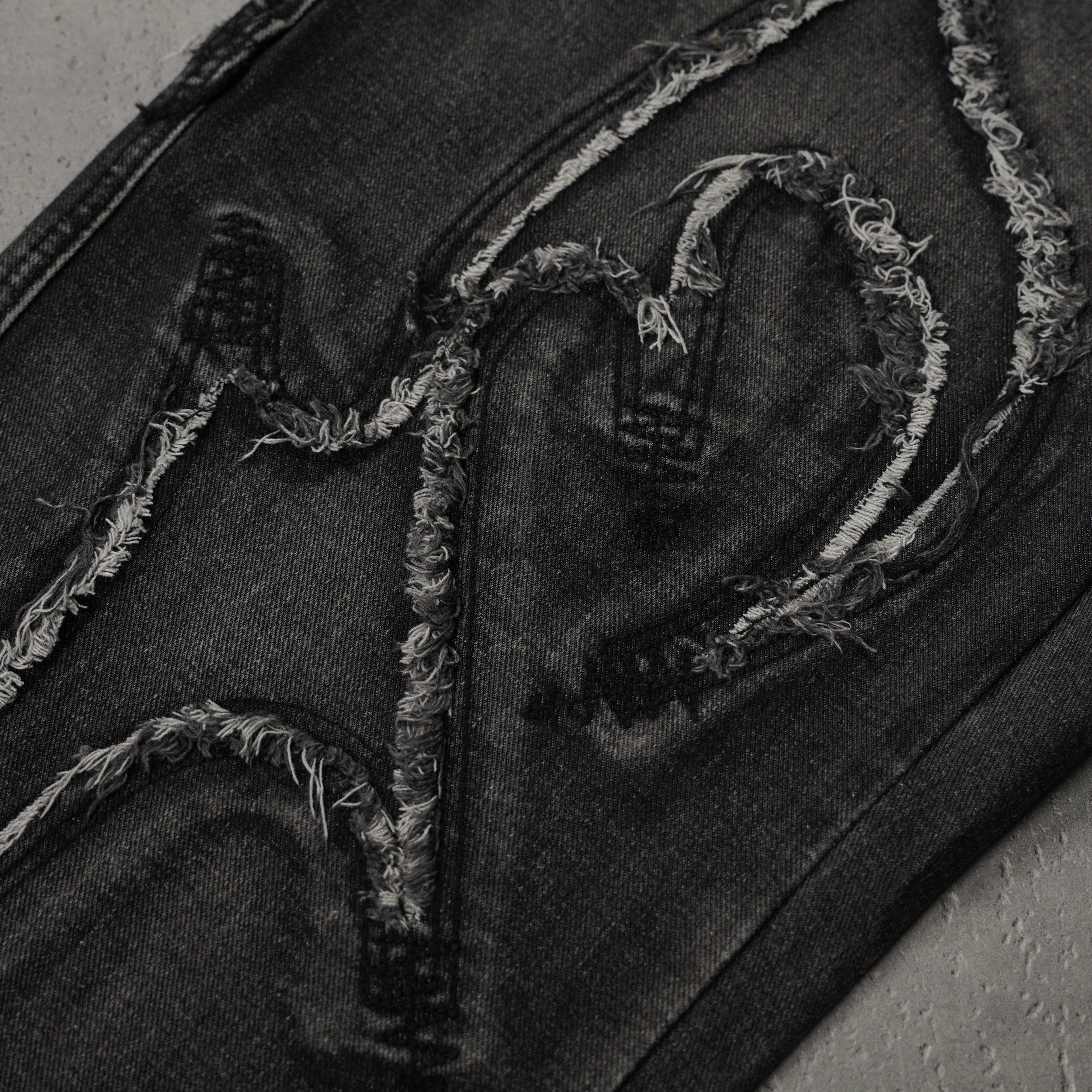 THUG CLUB Tribal Tree Denim Pants "Black"（TCFW-110-02）