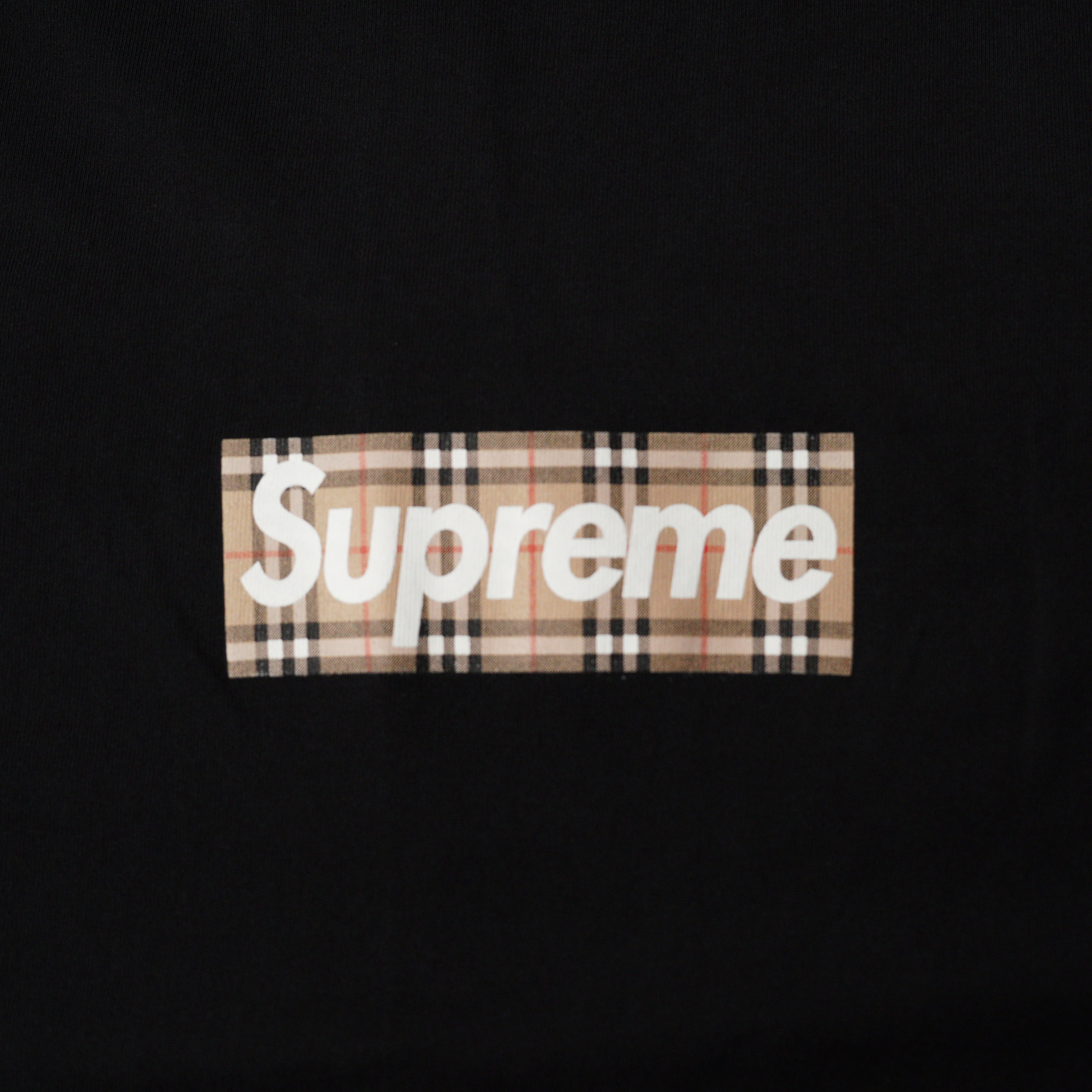 Supreme x Burberry  Box Logo Tee "Black"（SUP-SS22-128）