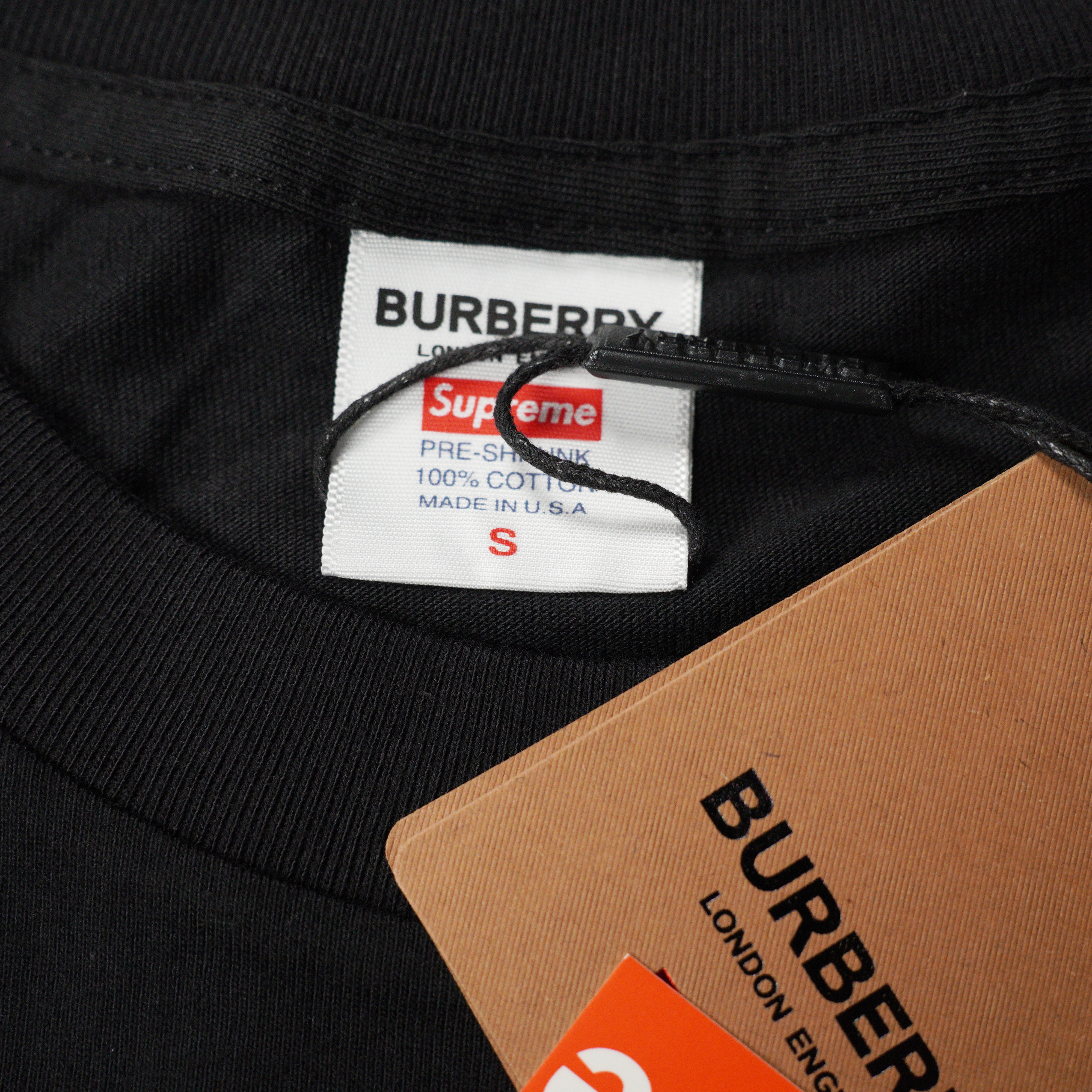 Supreme x Burberry  Box Logo Tee "Black"（SUP-SS22-128）