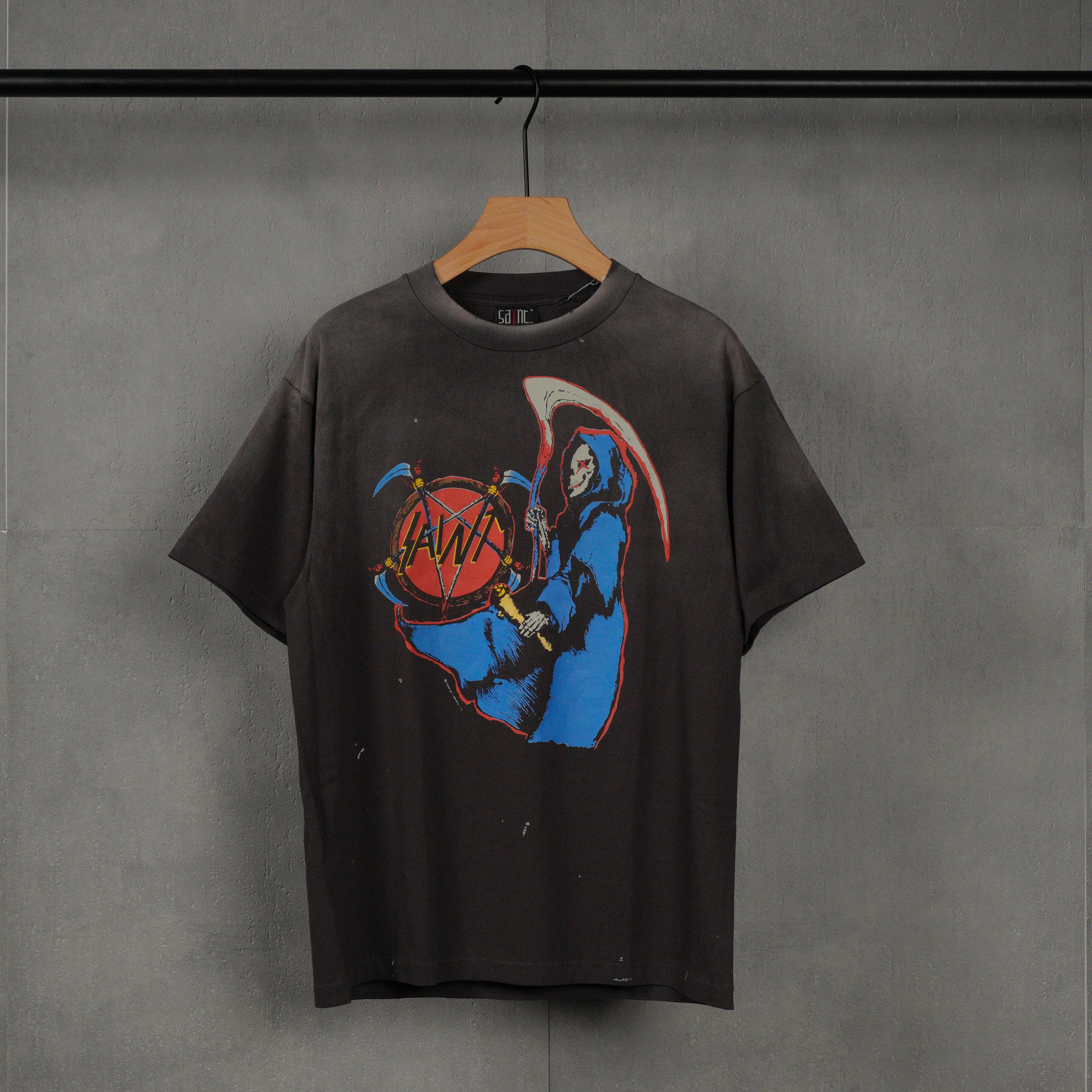 SAINT Mxxxxxx SS Tee Birth And Death "Black" (SM-HR1-0000-007）