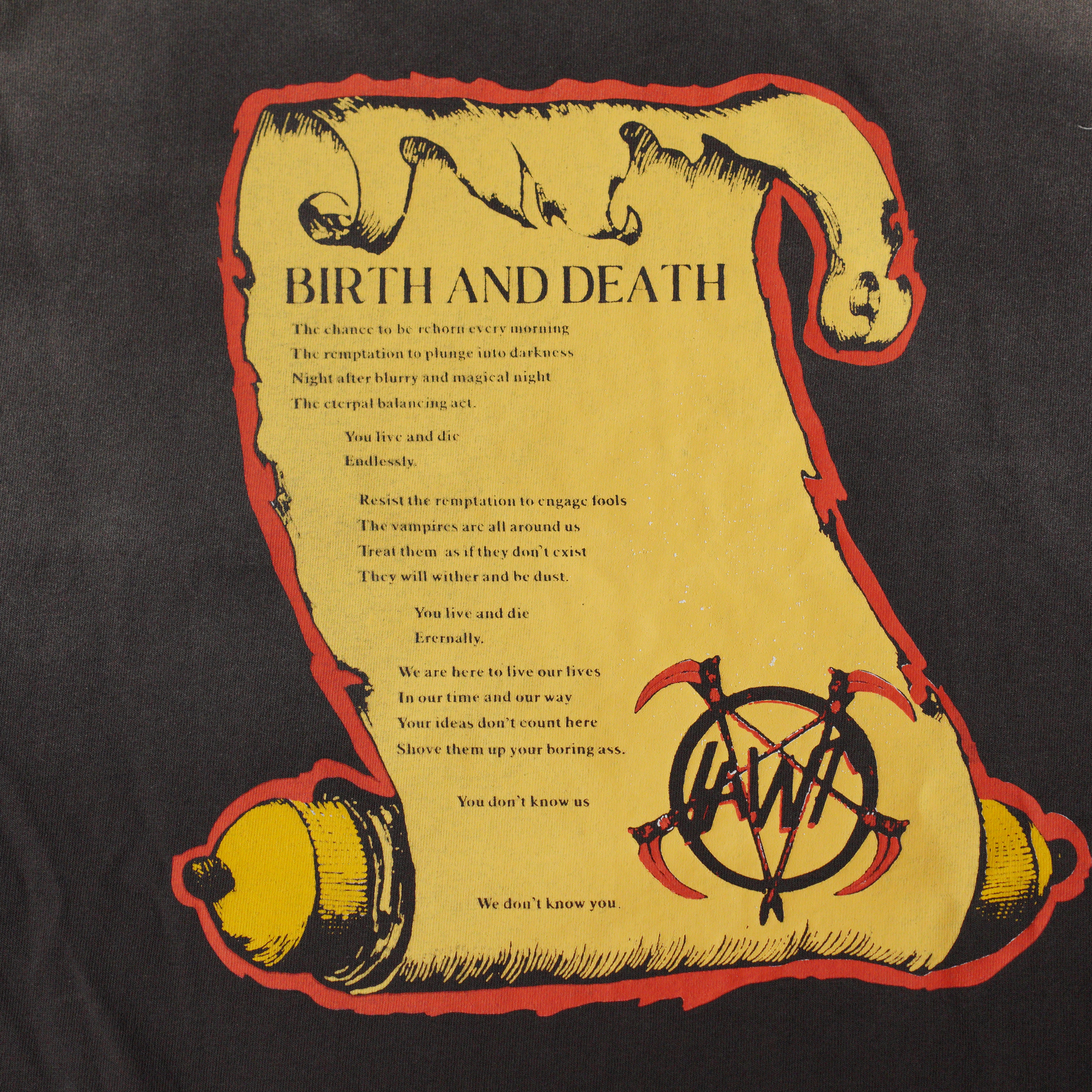 SAINT Mxxxxxx SS Tee Birth And Death "Black" (SM-HR1-0000-007）