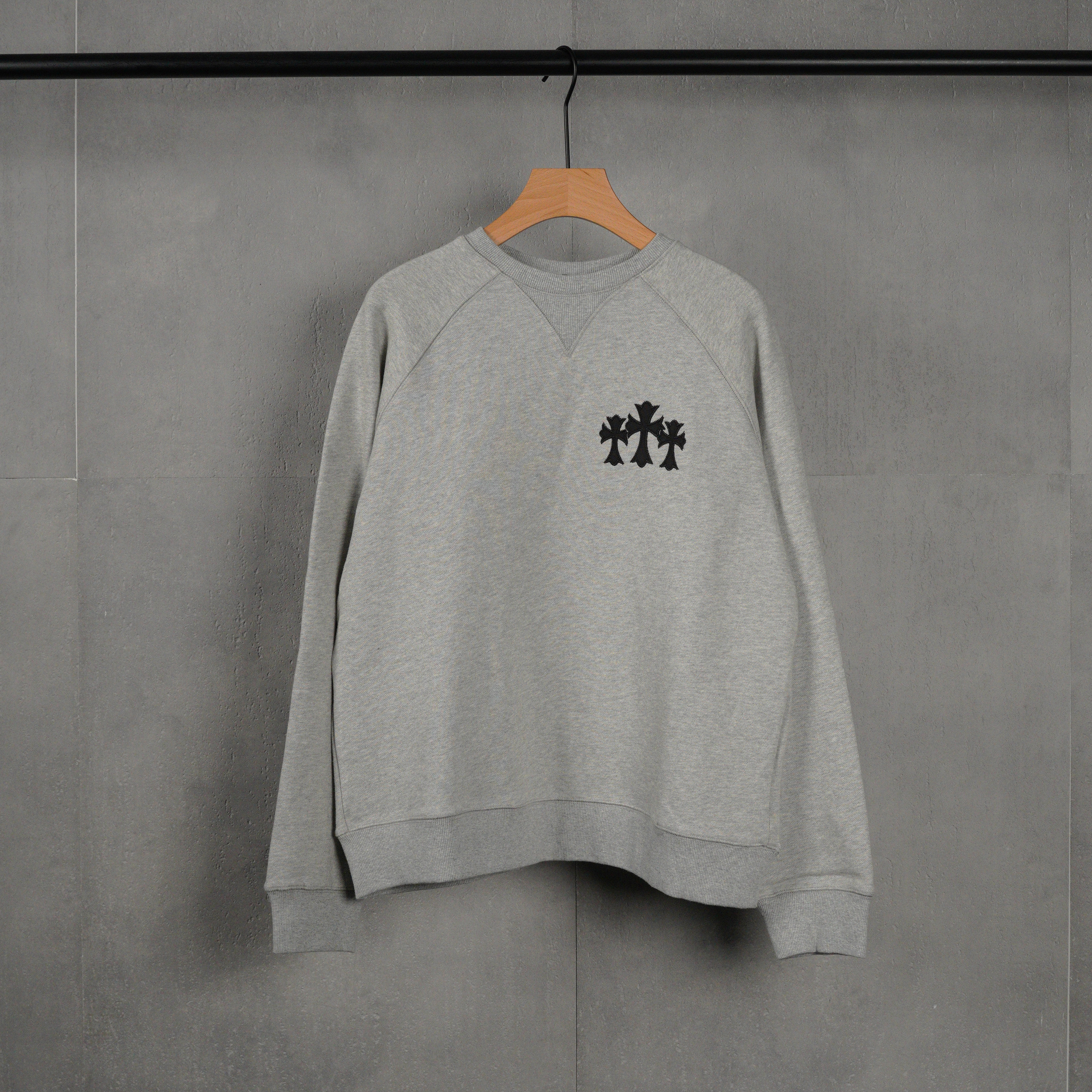 Chrome Hearts 711 Cemetery Cross Nylon CH Crewneck Sweater (1SS2504CH7CCN）
