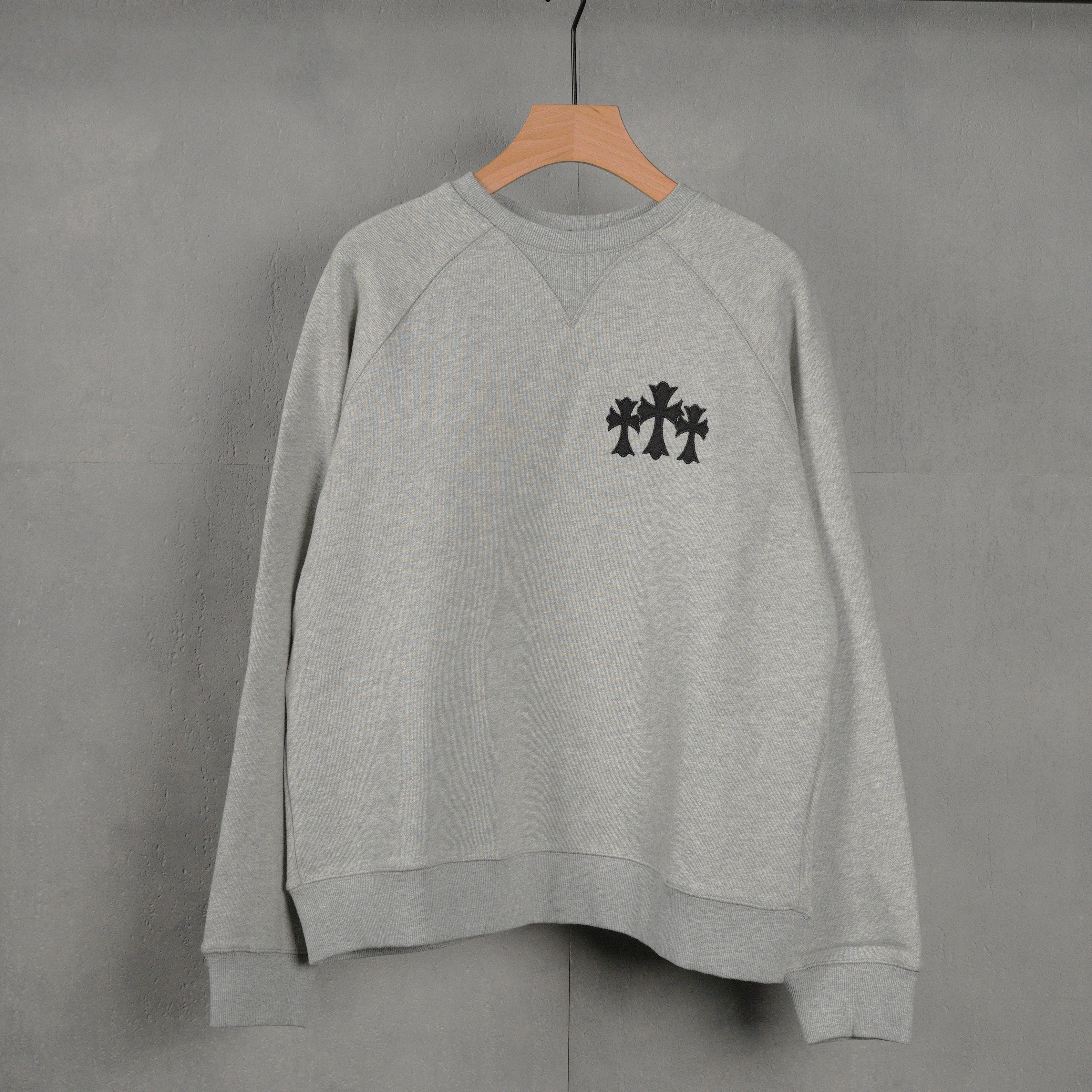 Chrome Hearts 711 Cemetery Cross Nylon Crew Neck Sweatshirt (1SS2504CH7CCN）