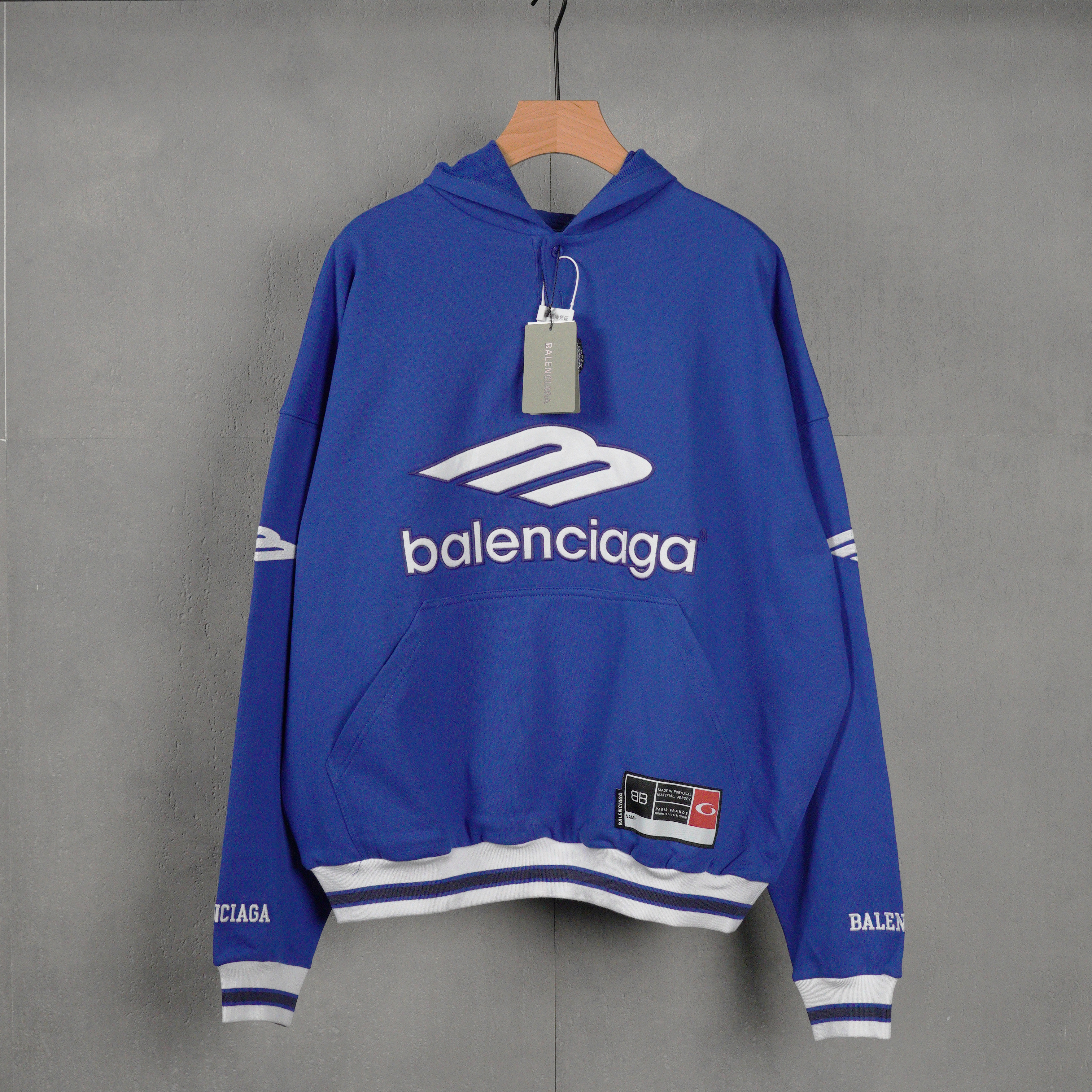 Balenciaga Men's 3b Football Polo Hoodie（827939TTVQ81066）