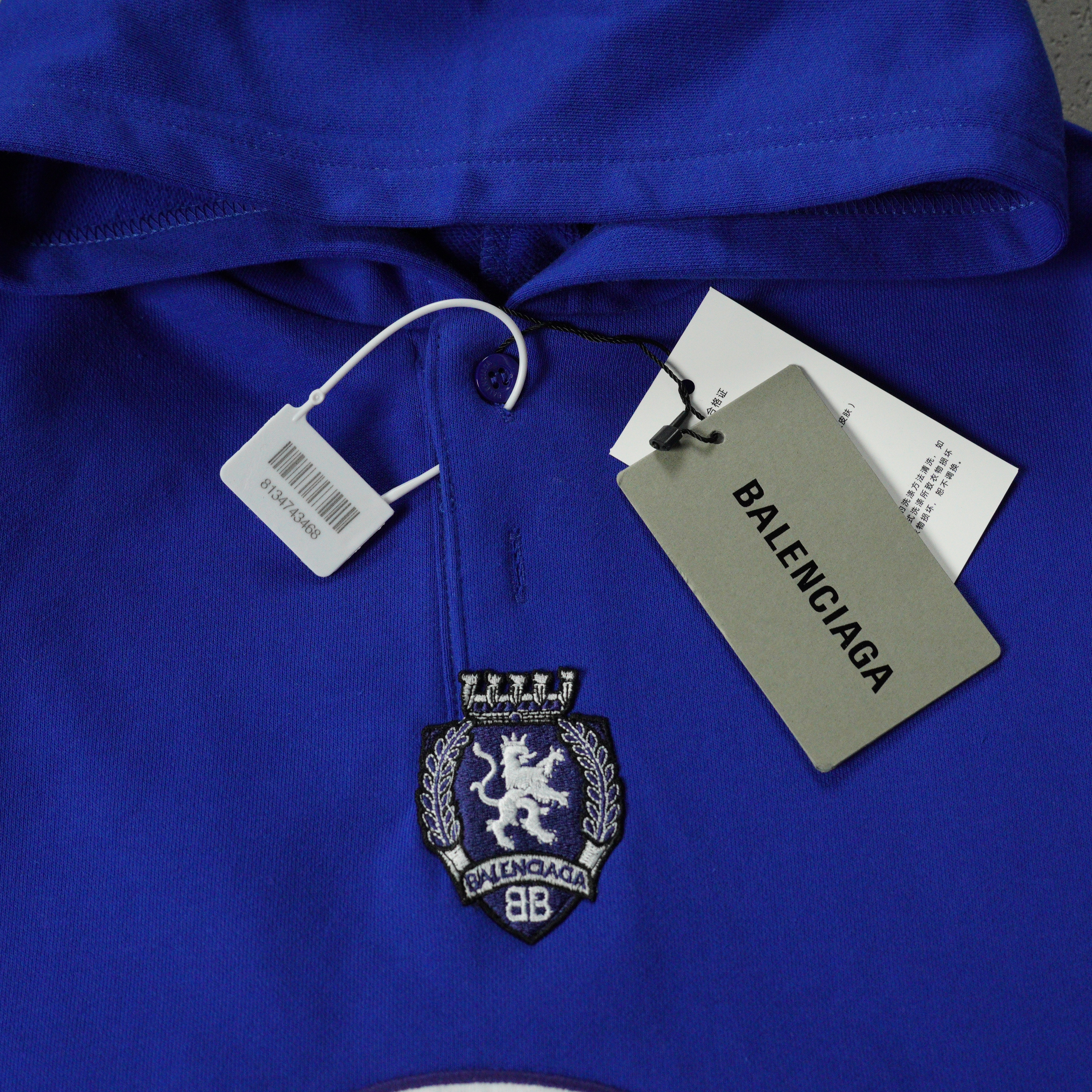 Balenciaga Men's 3b Football Polo Hoodie（827939TTVQ81066）