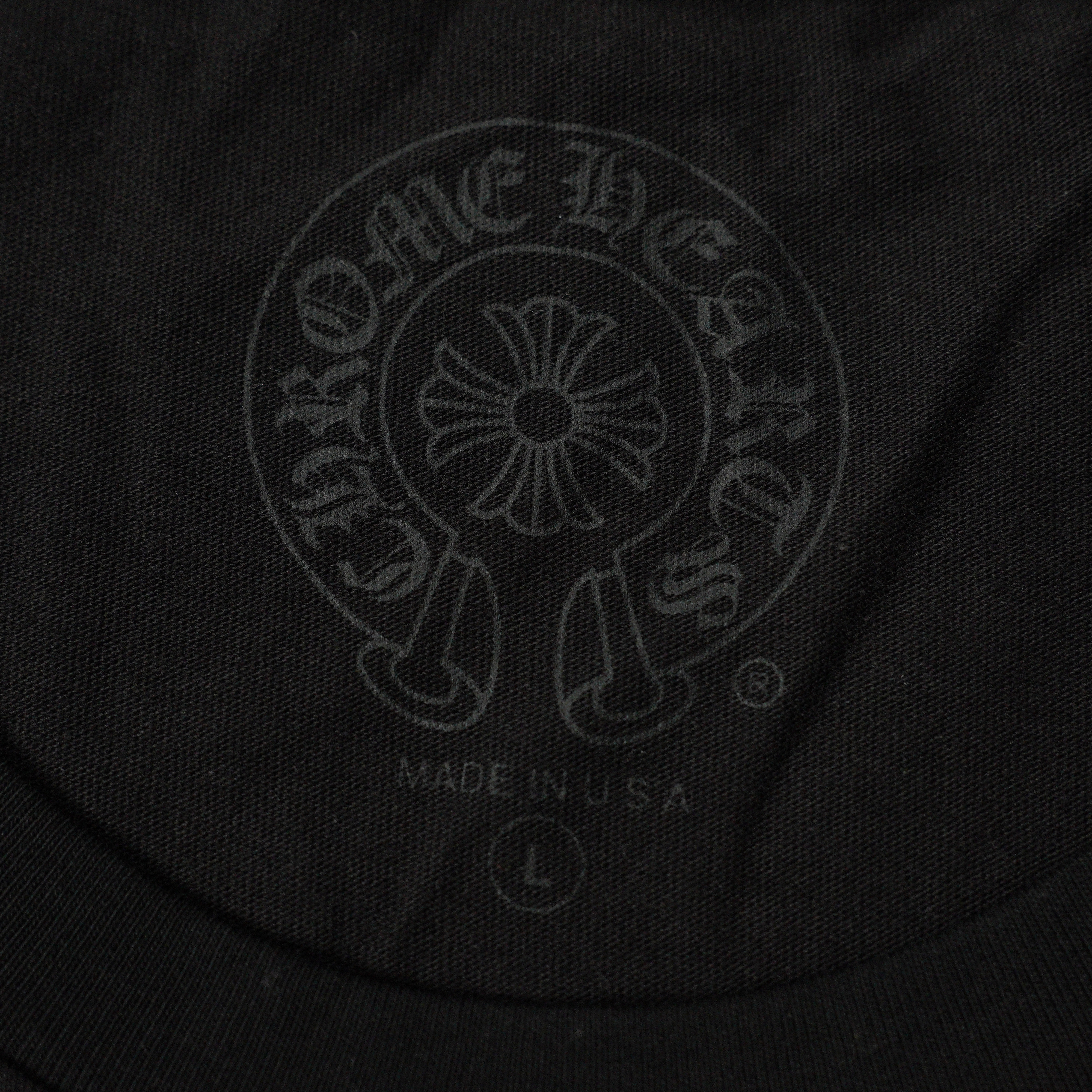 Chrome Hearts Horseshoe-Print Long-Sleeve Top Black (CH-T2026332）