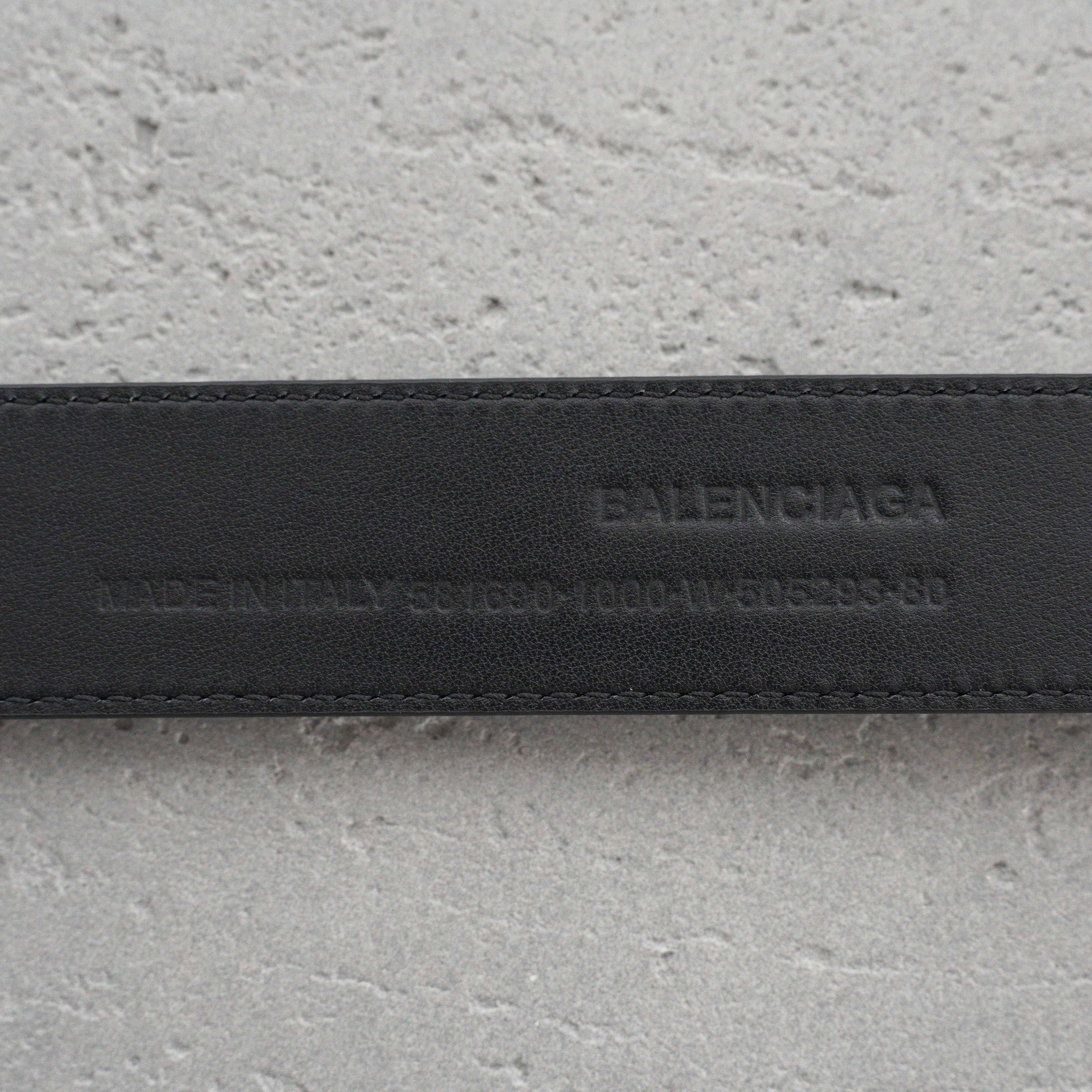 Balenciaga Men's Bb Large Belt in Black-3.5cm（5703701ROBY1000）