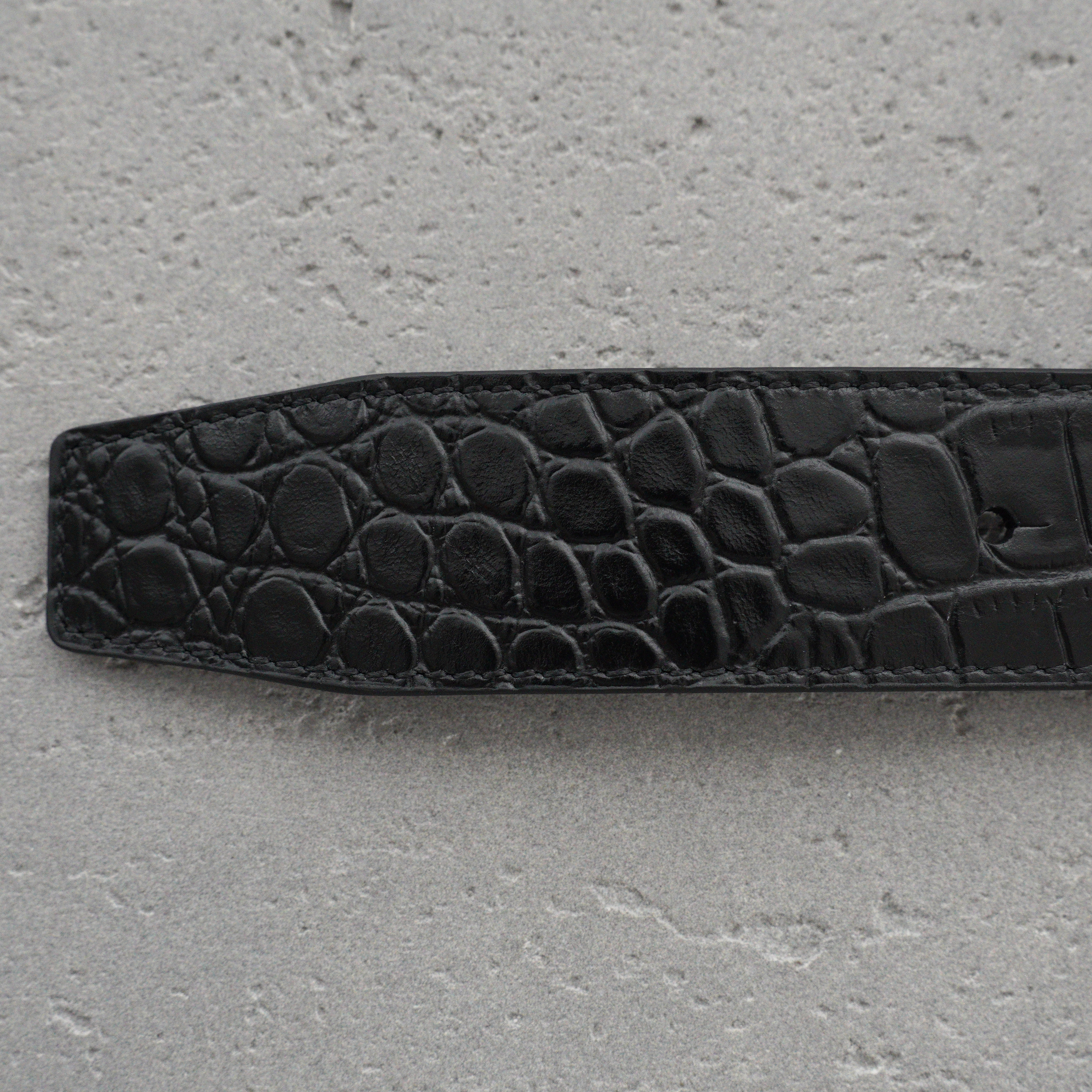 Balenciaga Men's Bb Large Belt in Black-3.5cm（5703701ROBY1000）