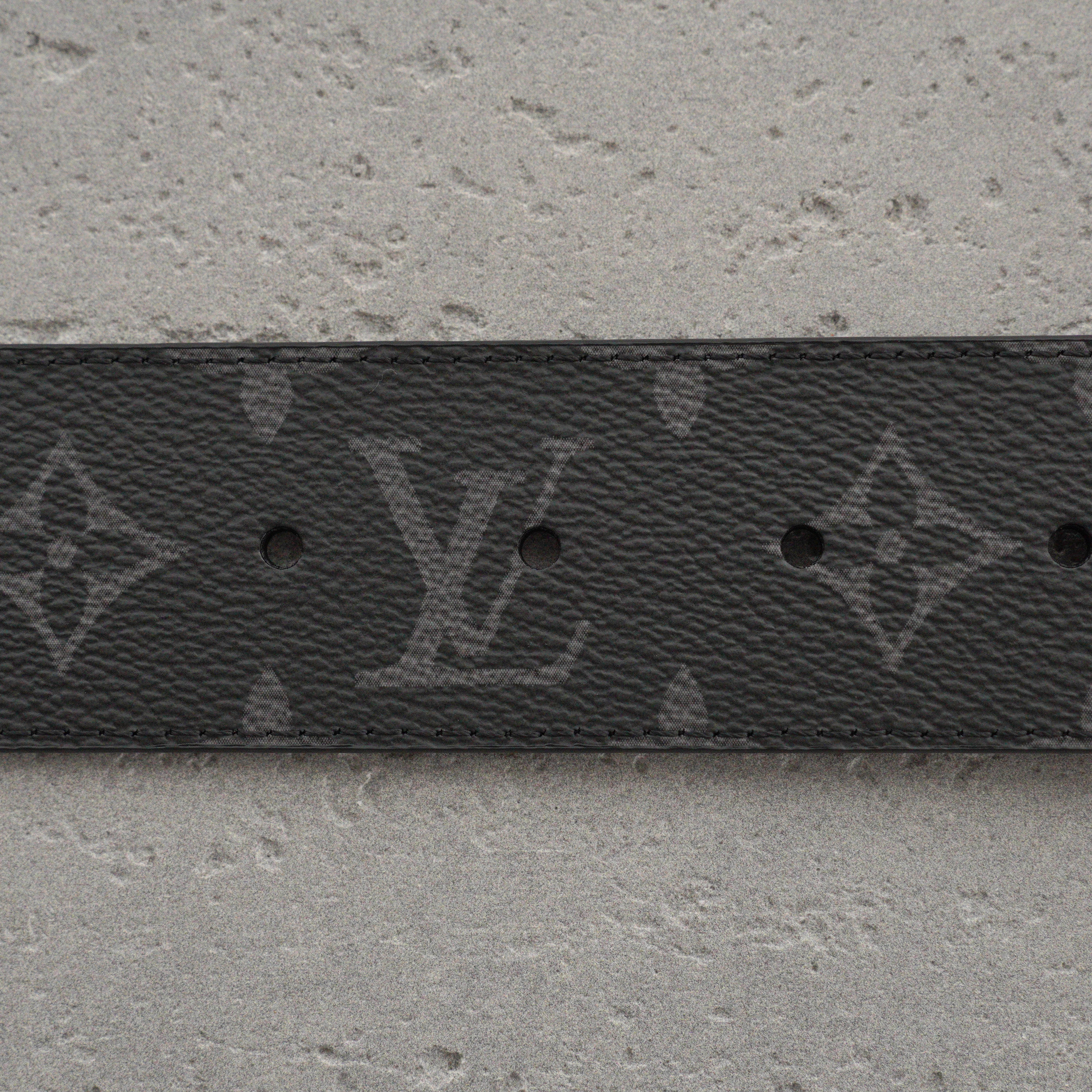Louis Vuitton Santur LV Initial 40mm Reversible Monogram Eclipse Belt（M9043）