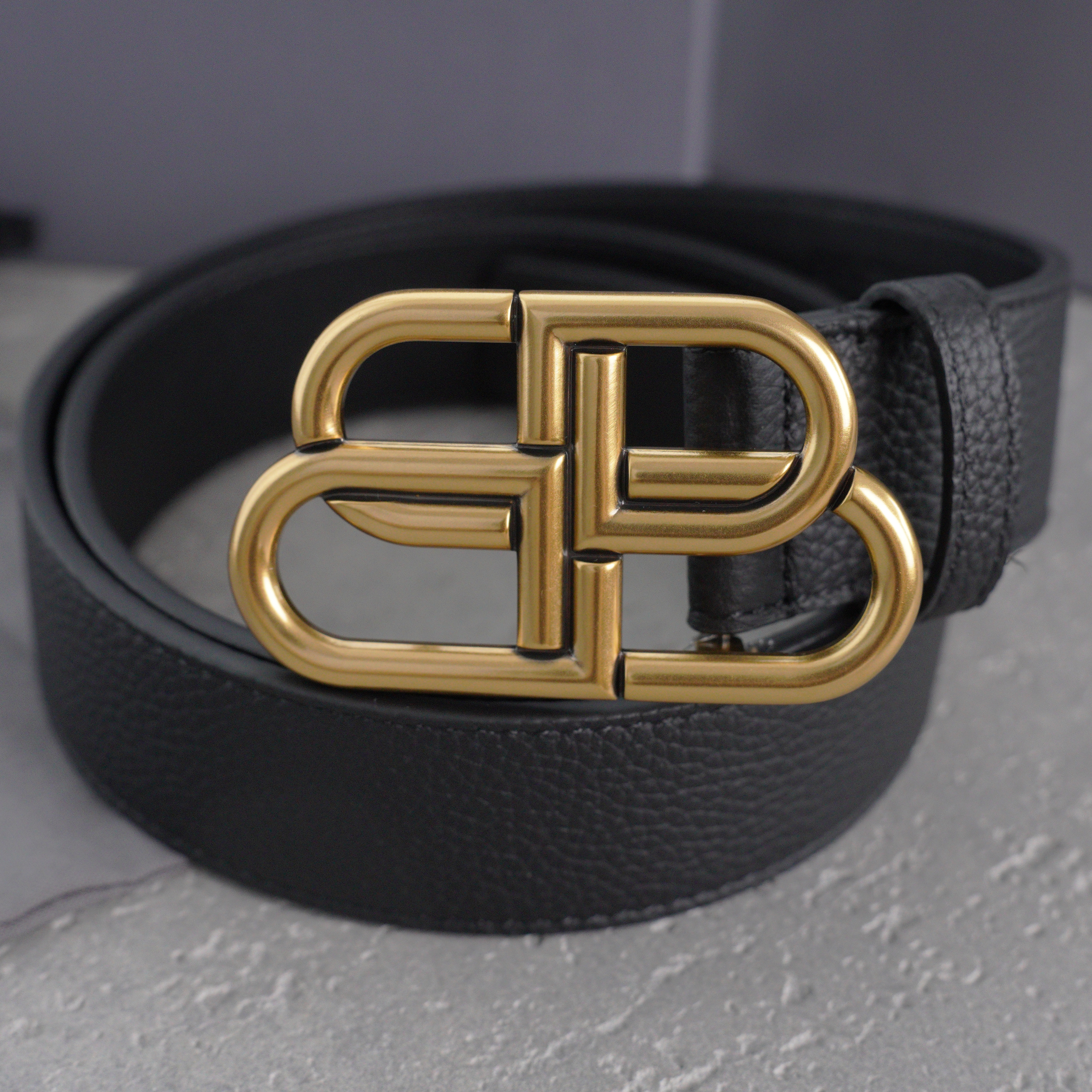 Balenciaga Bb Large Belt in Black-3.5cm（5703701CH041000）
