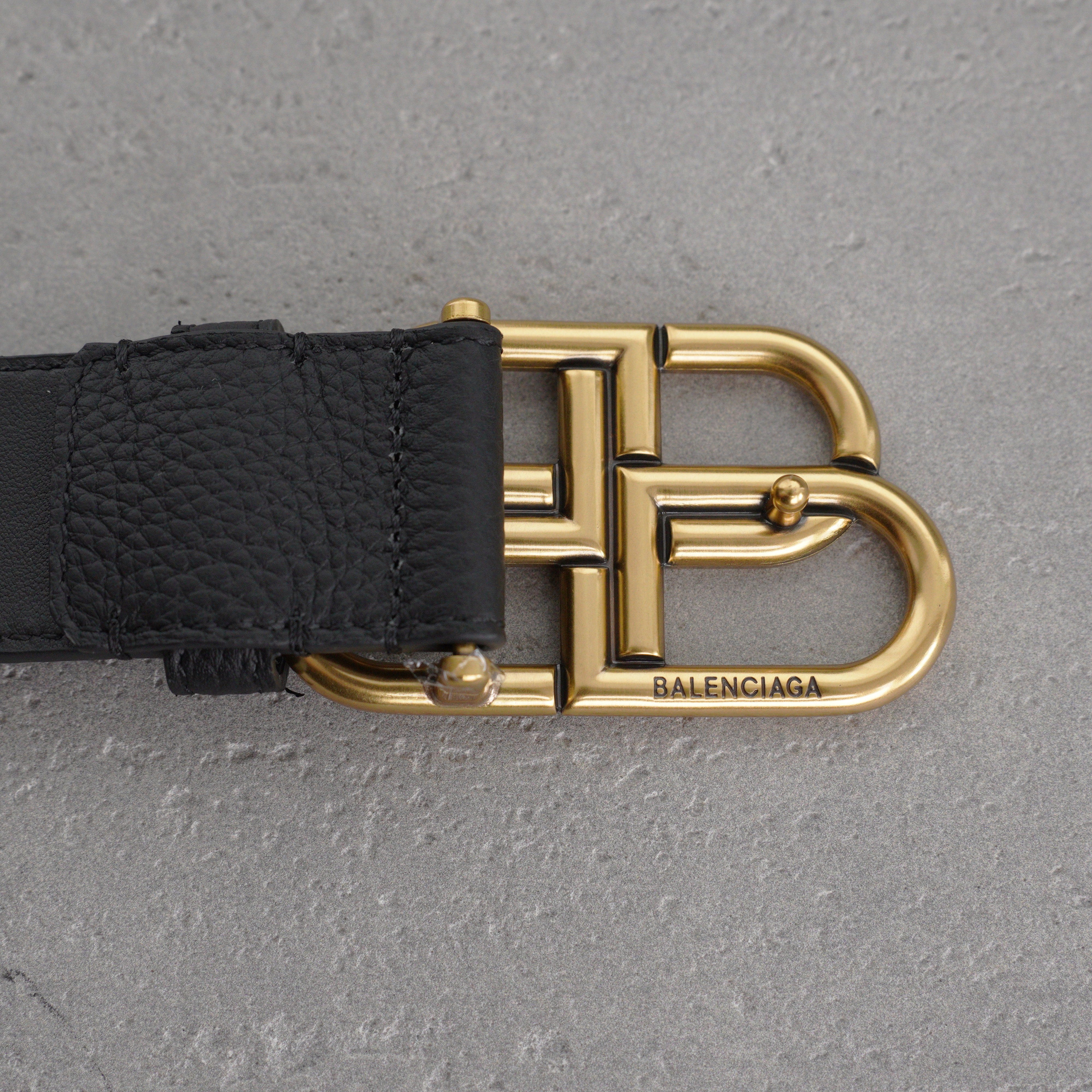 Balenciaga Bb Large Belt in Black-3.5cm（5703701CH041000）