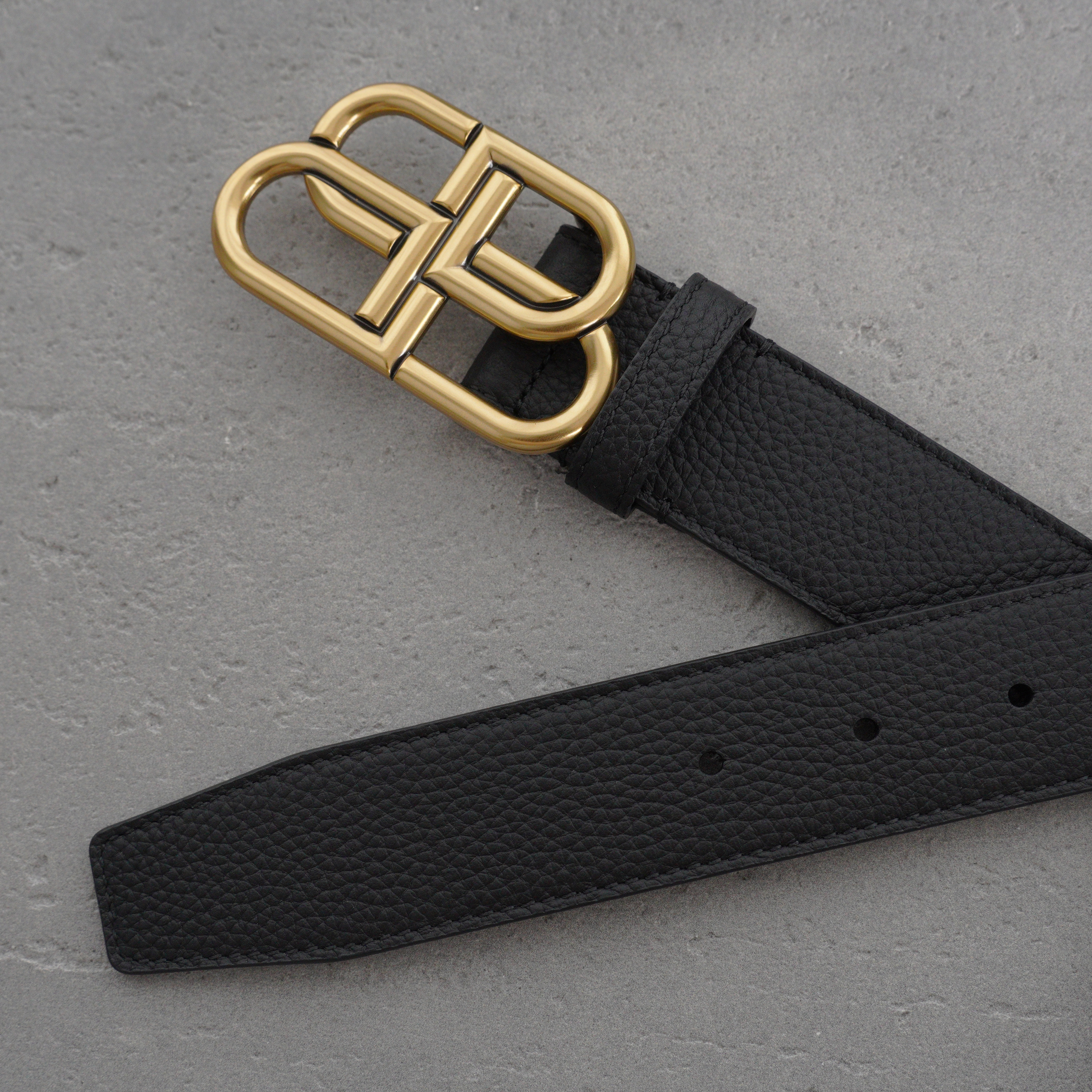 Balenciaga Bb Large Belt in Black-3.5cm（5703701CH041000）