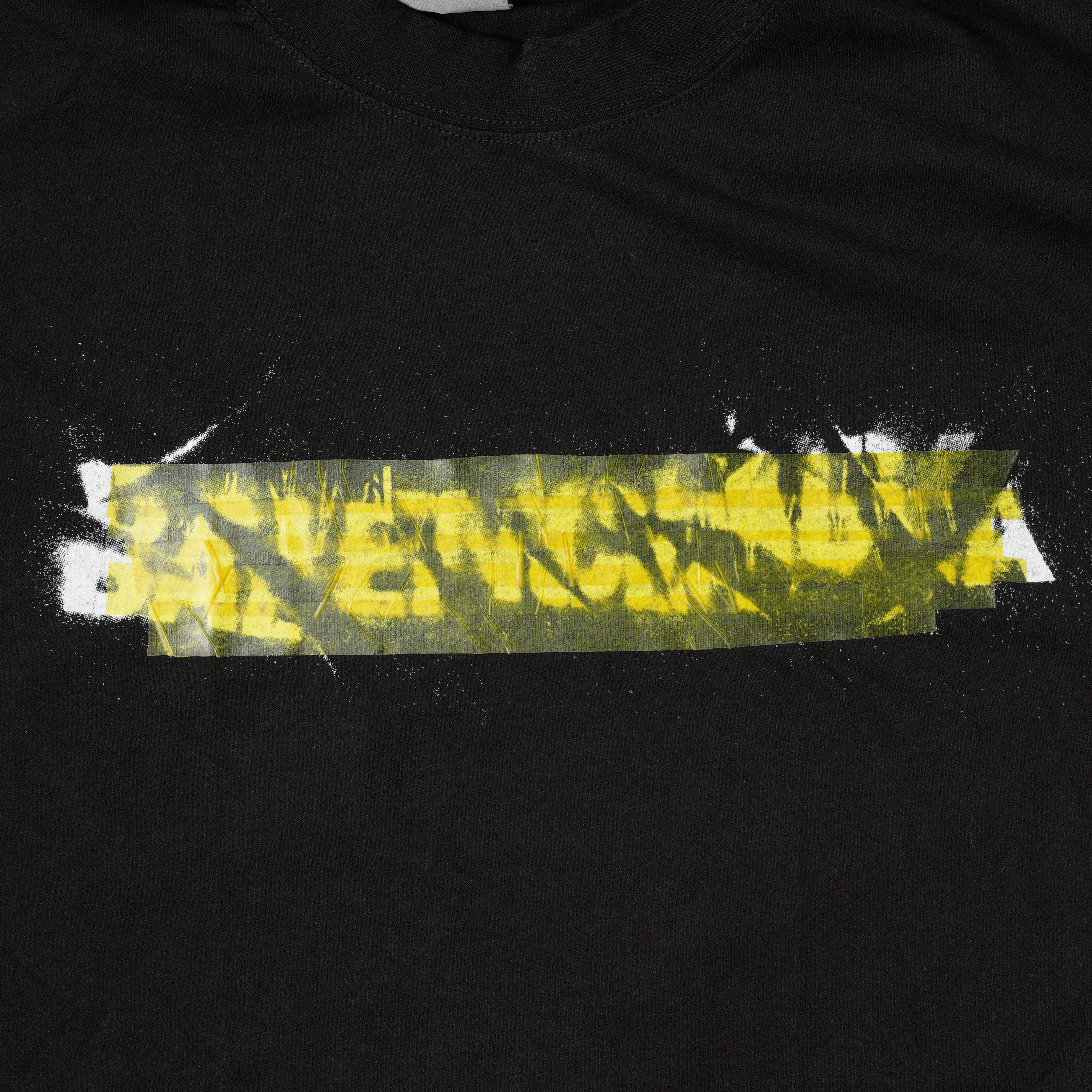 BALENCIAGA Messy Spray T-Shirt Medium Fit "Black" (764235TUVI61000）