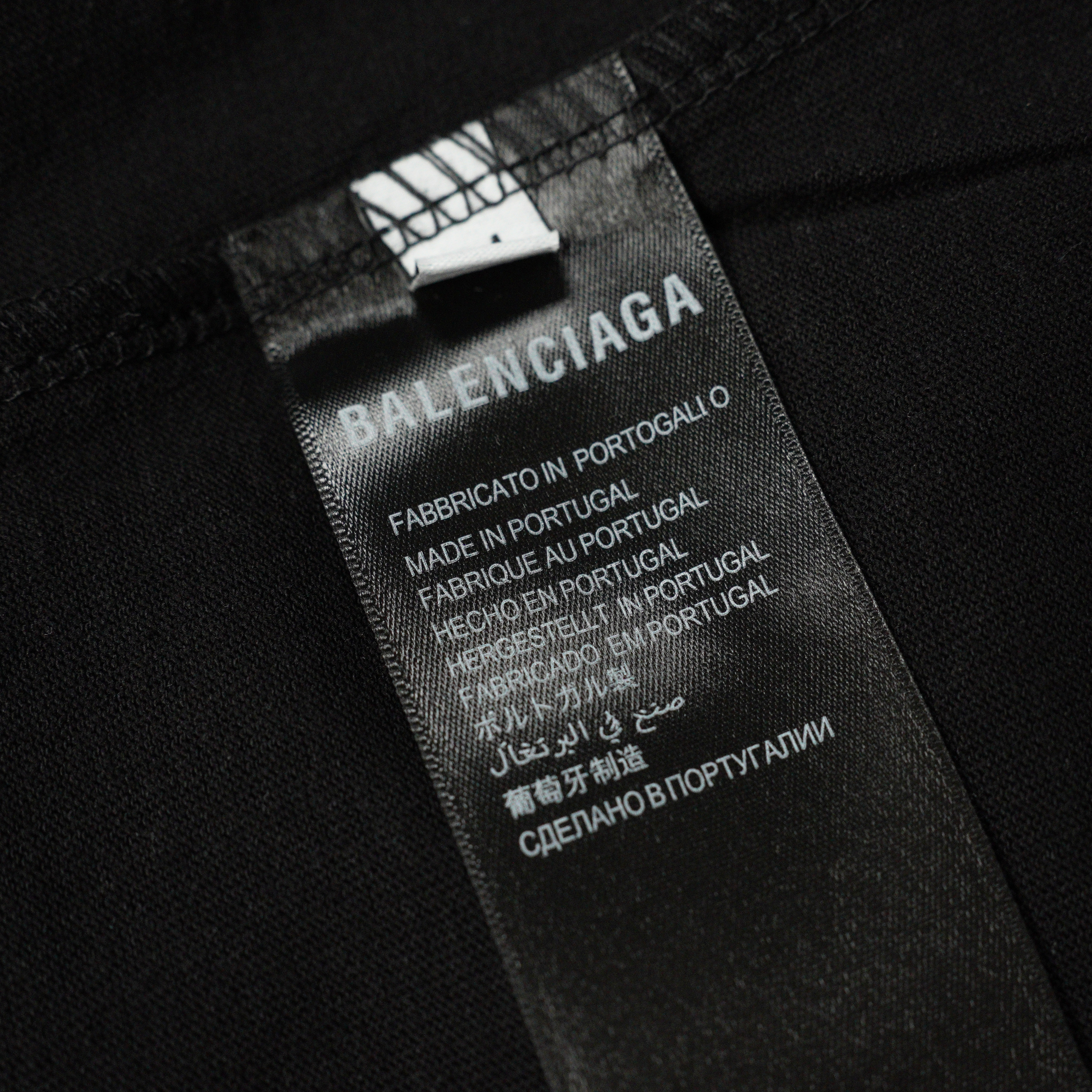 BALENCIAGA Messy Spray T-Shirt Medium Fit "Black" (764235TUVI61000）