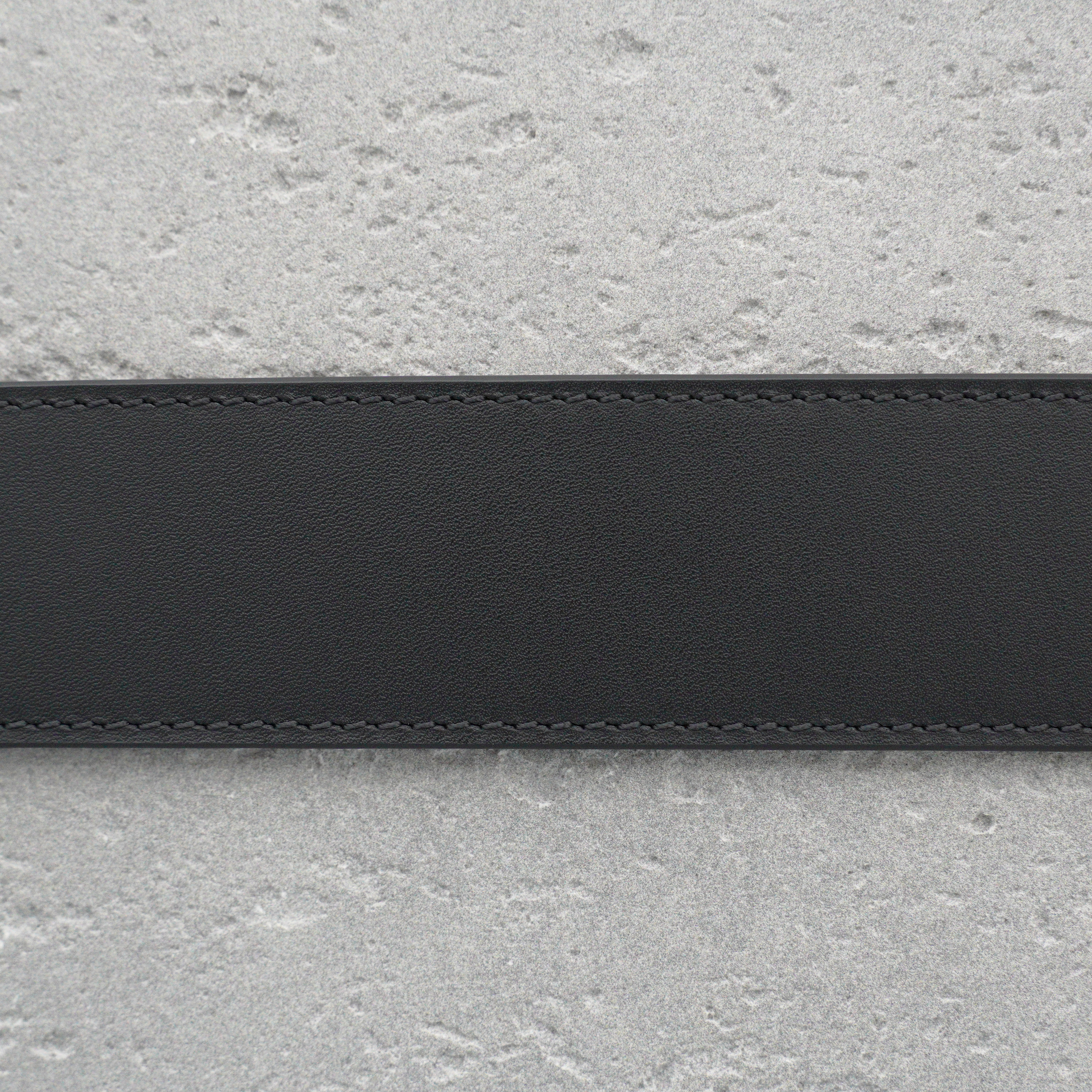 FERRAGAMO Simple Black Leather Belt（0464231675542017）