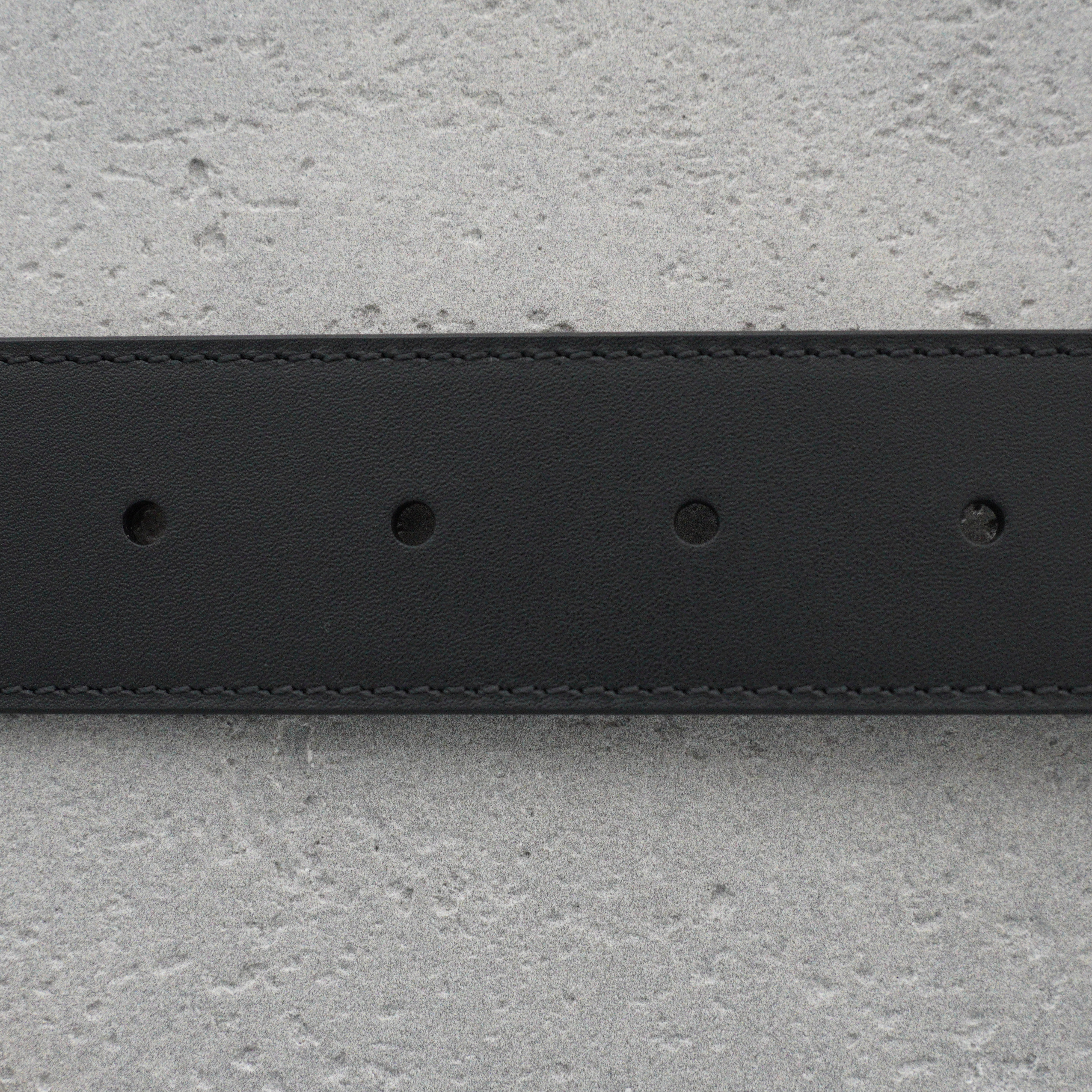 FERRAGAMO Simple Black Leather Belt（0464231675542017）