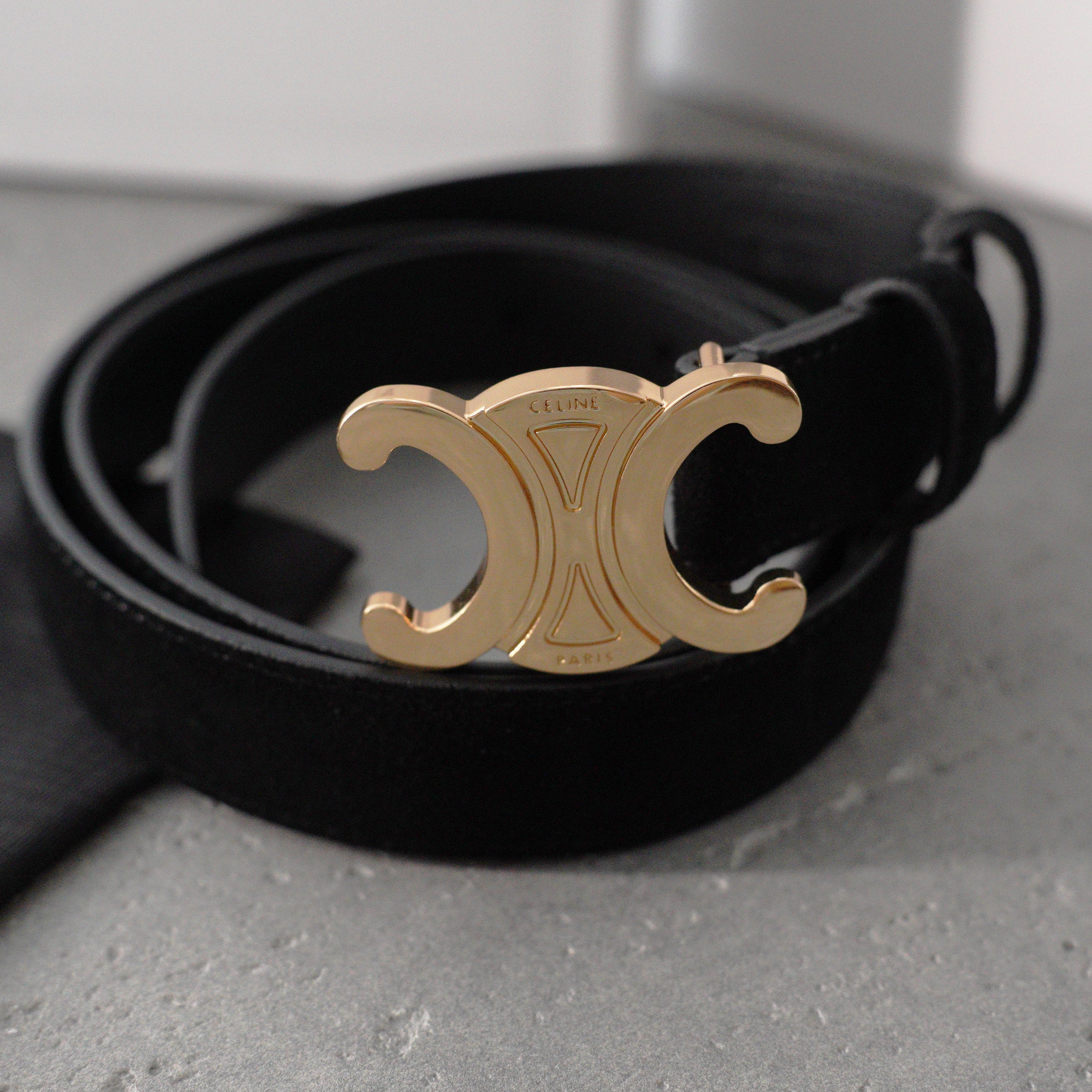 CELINE Medium 25MM Triomphe Belt IN NUBUCK CALFSKIN（45AK93ATF.02CM）