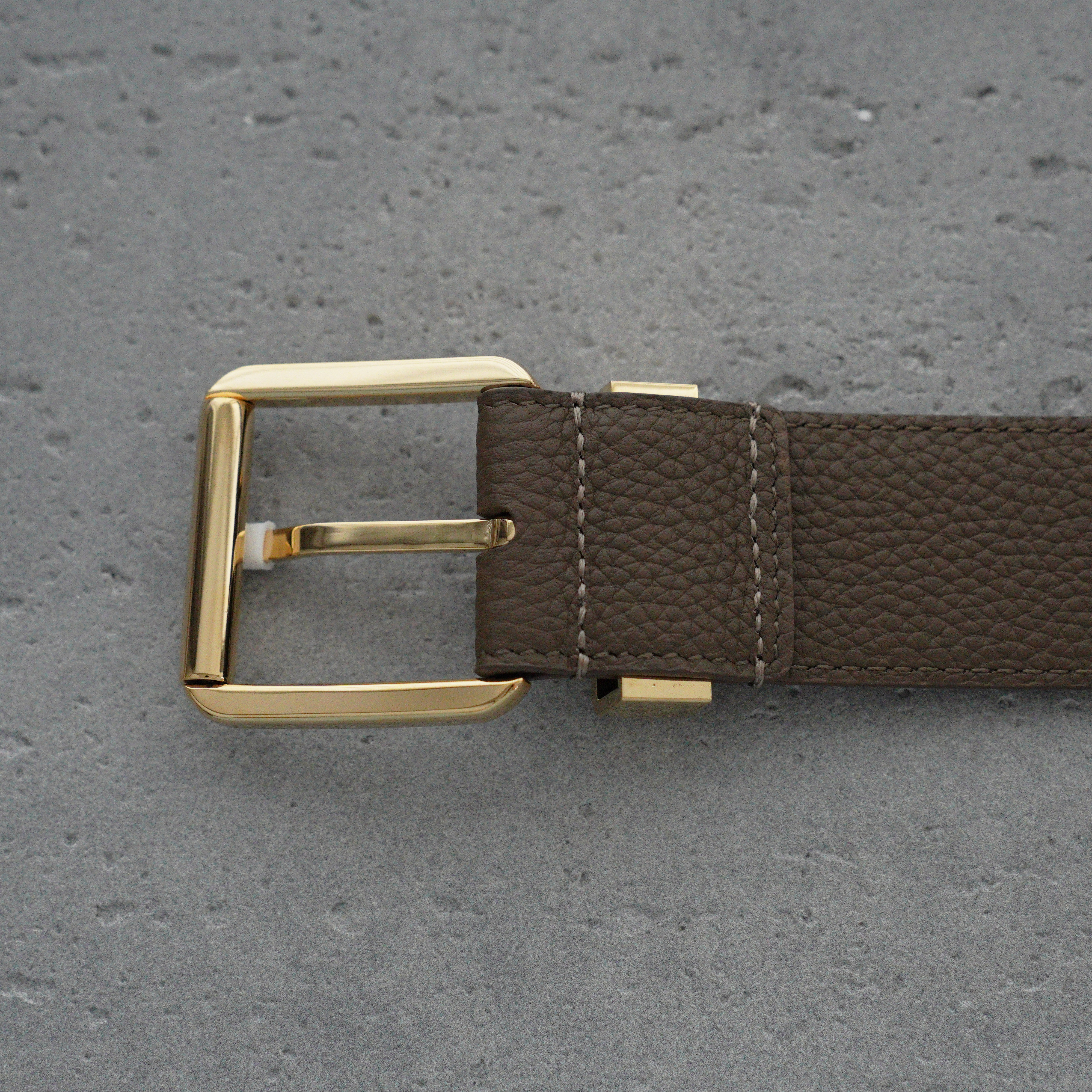 Dior belt, 35mm brown grained calfskin leather（4333RUTAM_H00M）