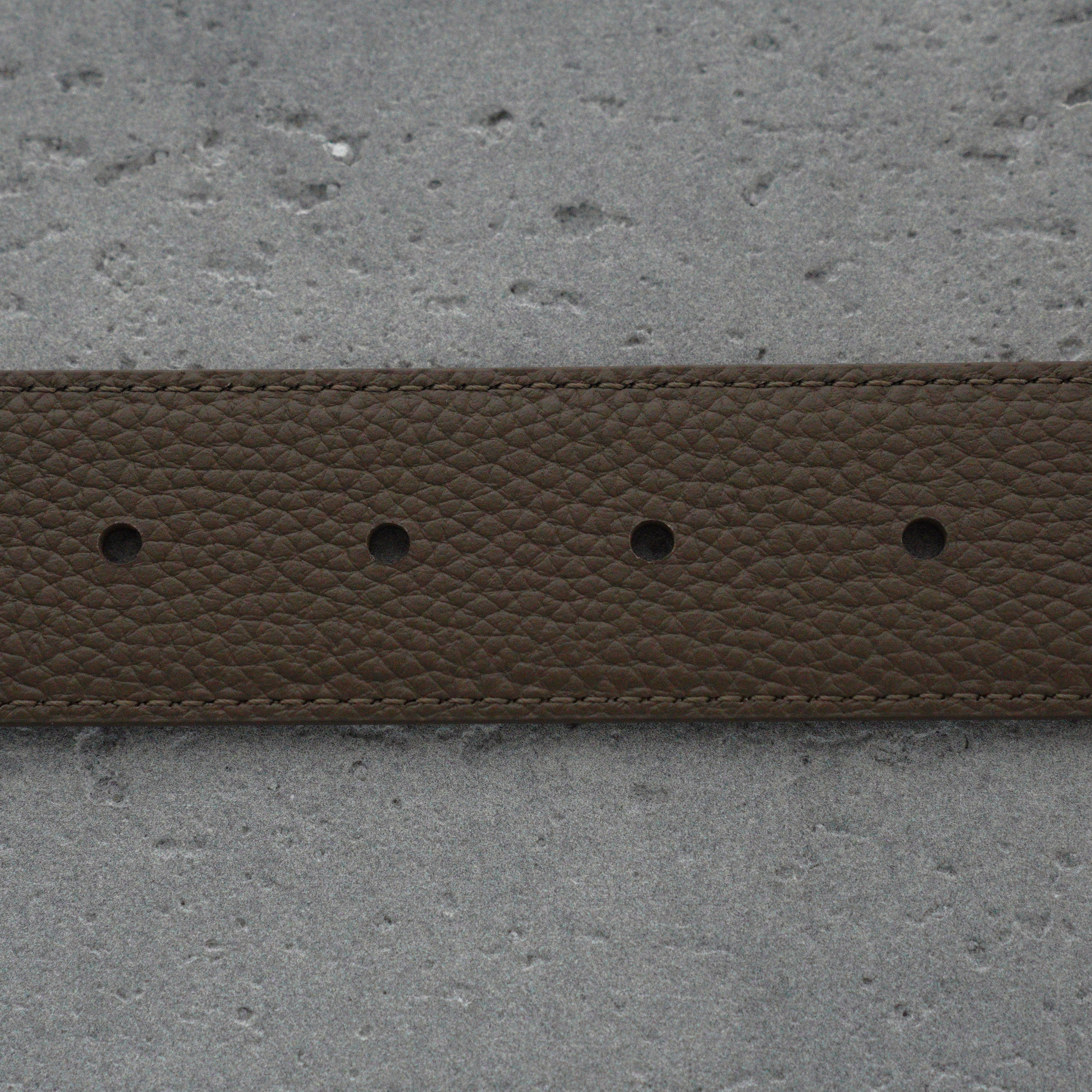 Dior belt, 35mm brown grained calfskin leather（4333RUTAM_H00M）