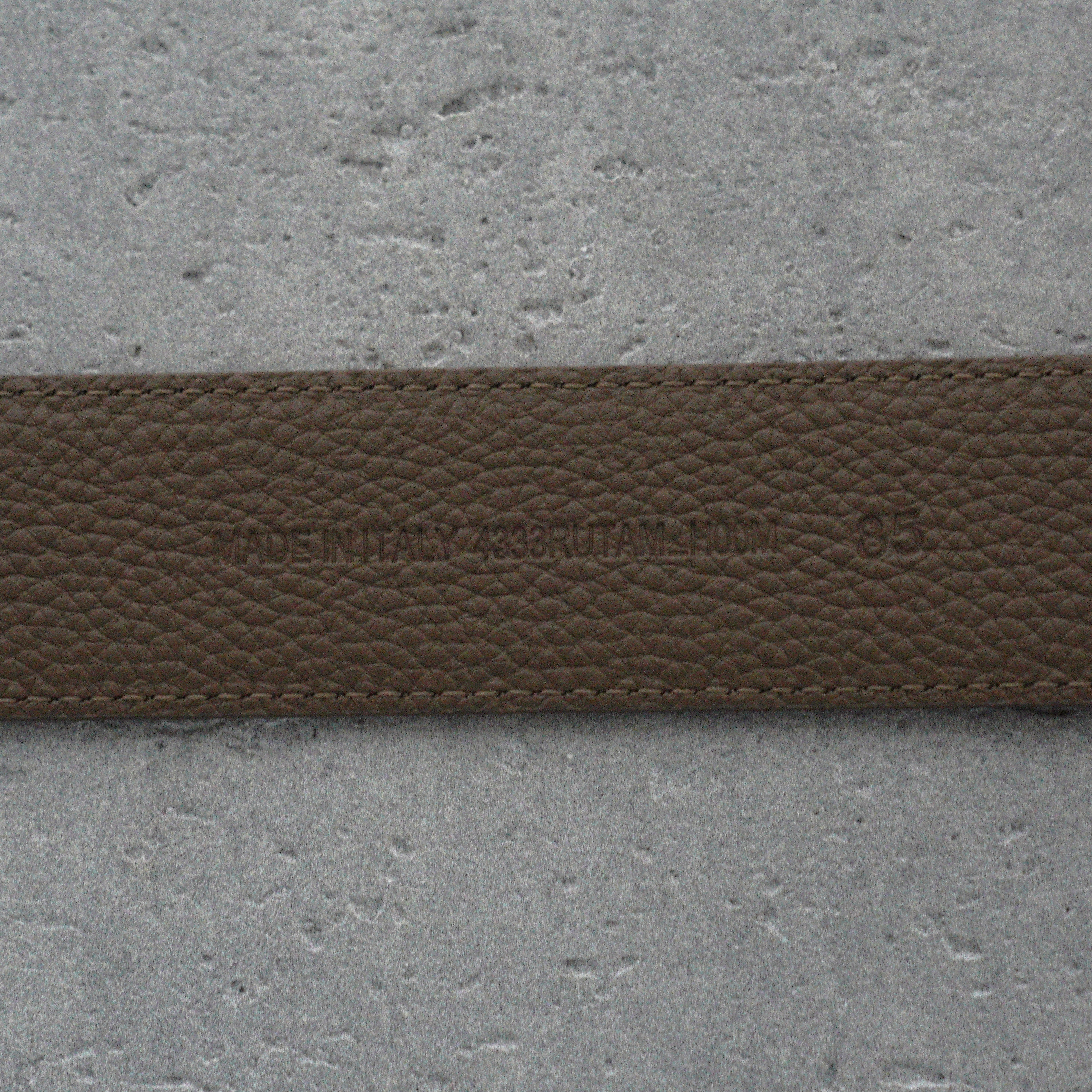 Dior belt, 35mm brown grained calfskin leather（4333RUTAM_H00M）