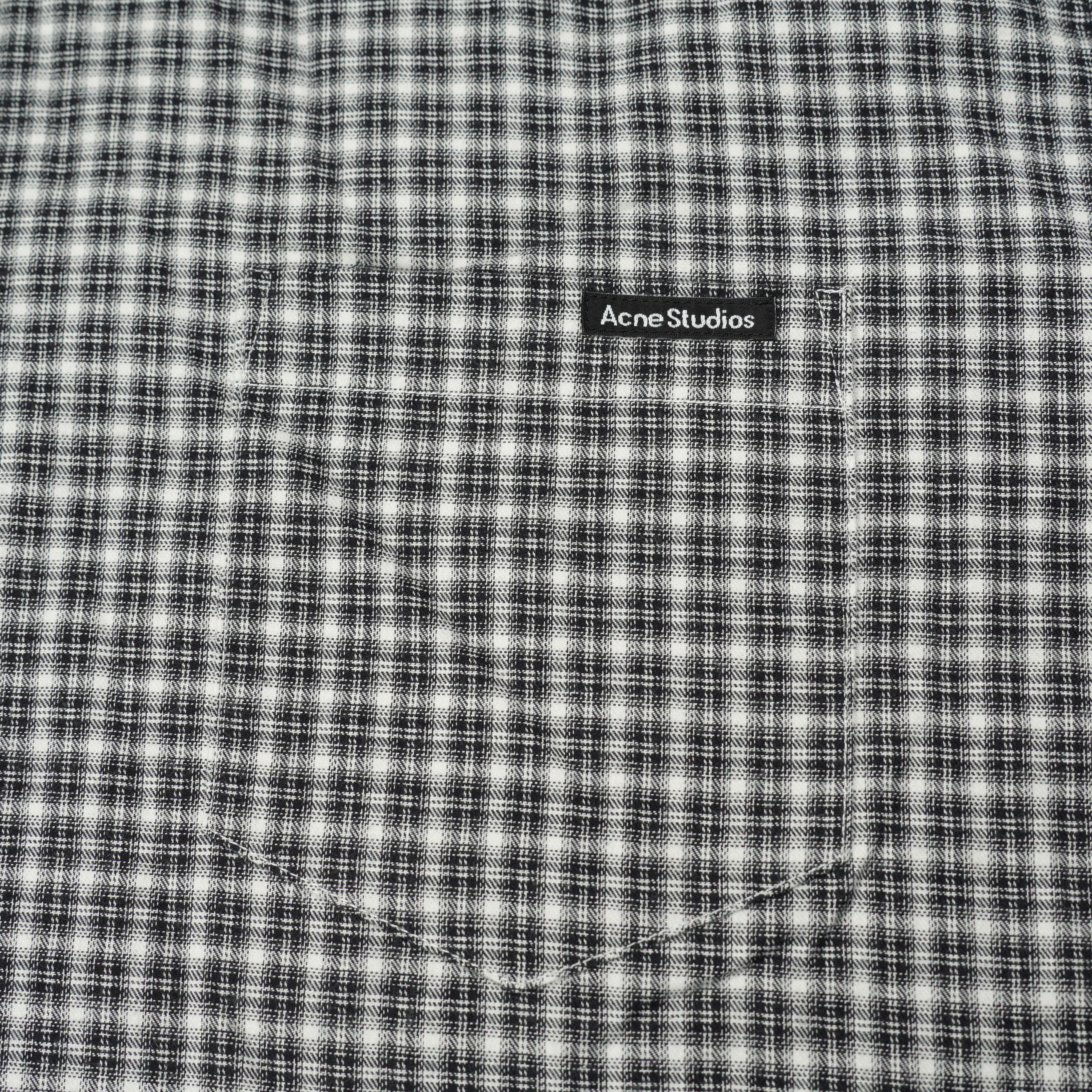 Acne Studios Check Shirt Black/White (BB0667-J83）