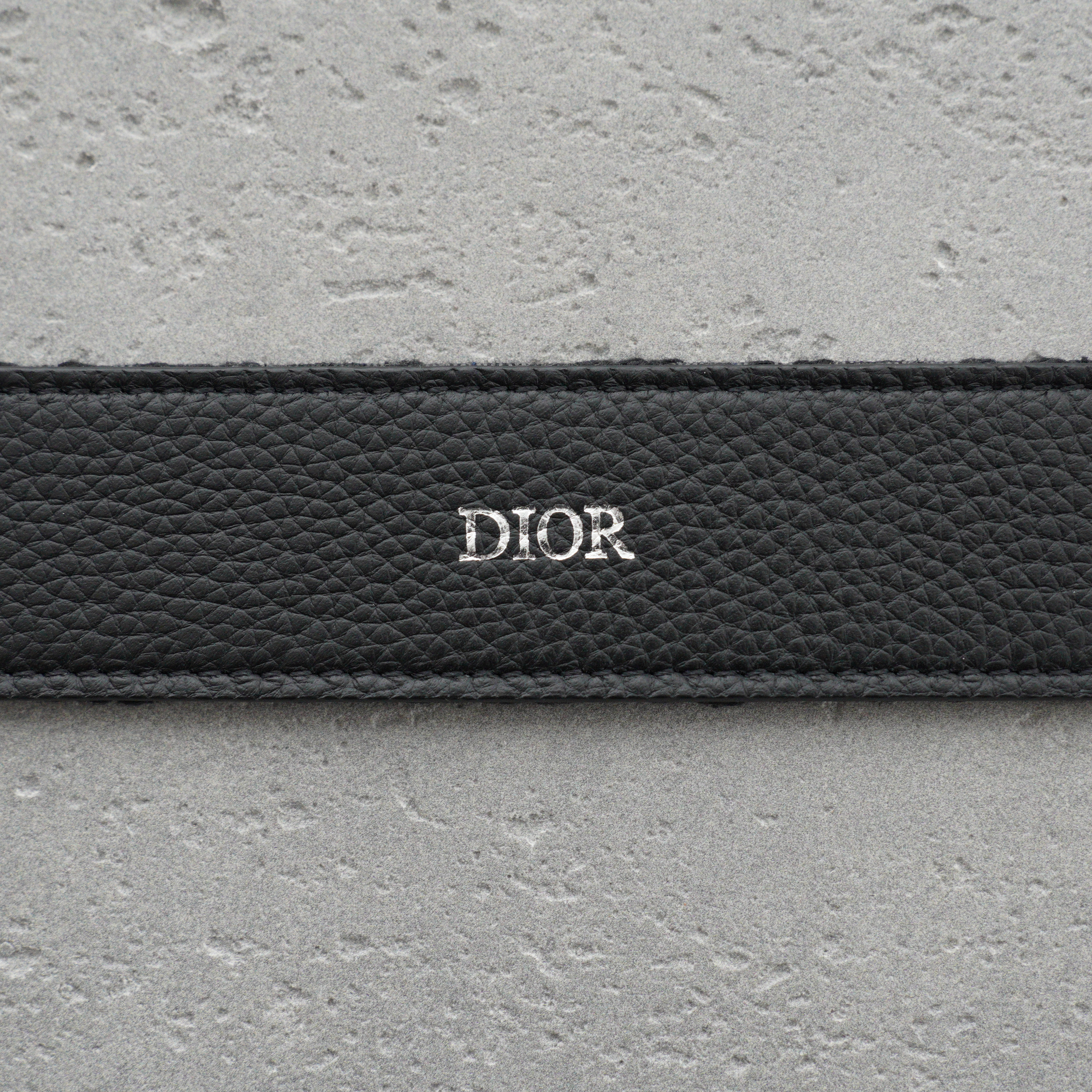 Dior 35mm Black Oblique Print Belt（4333PLYSE-H03E）