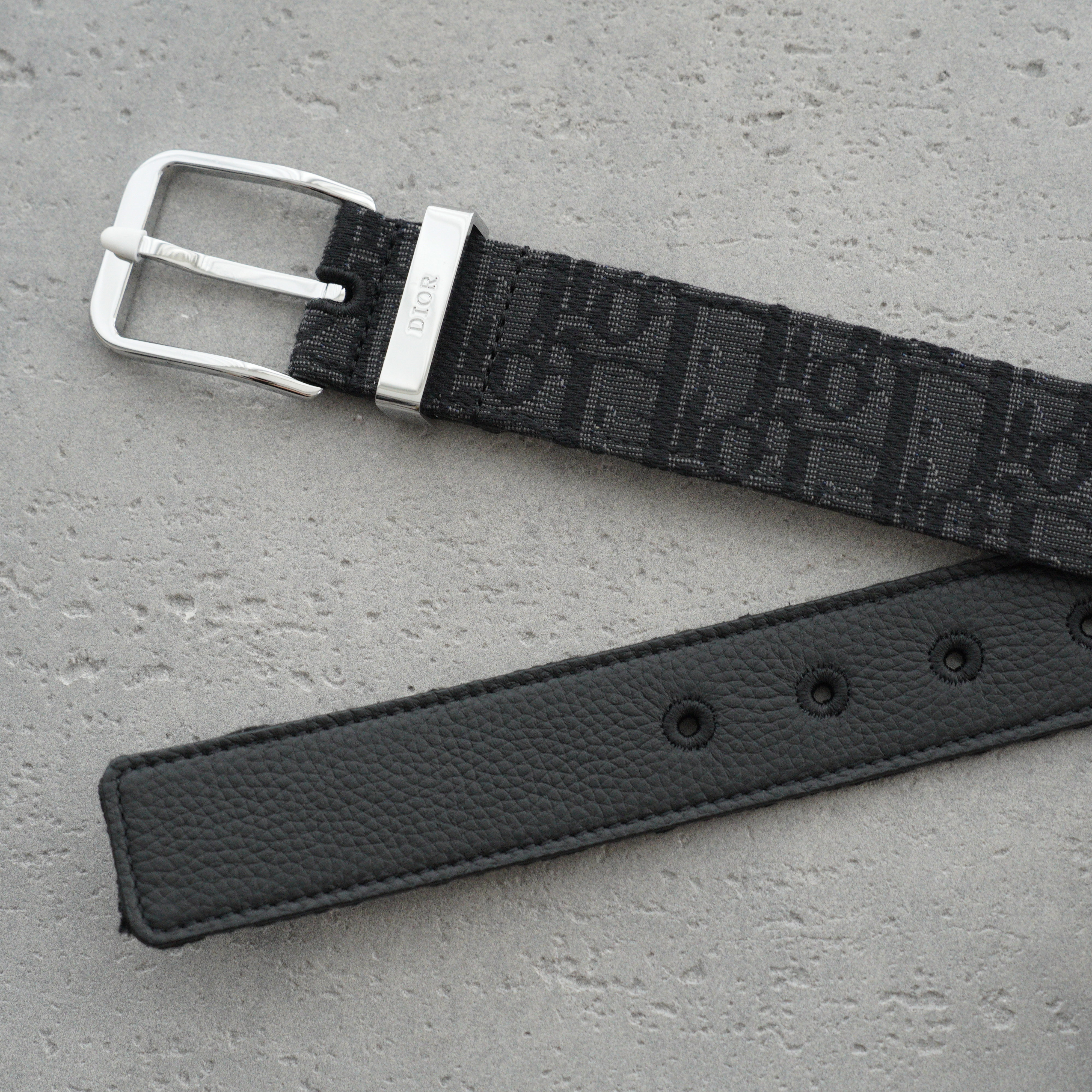 Dior 35mm Black Oblique Print Belt（4333PLYSE-H03E）