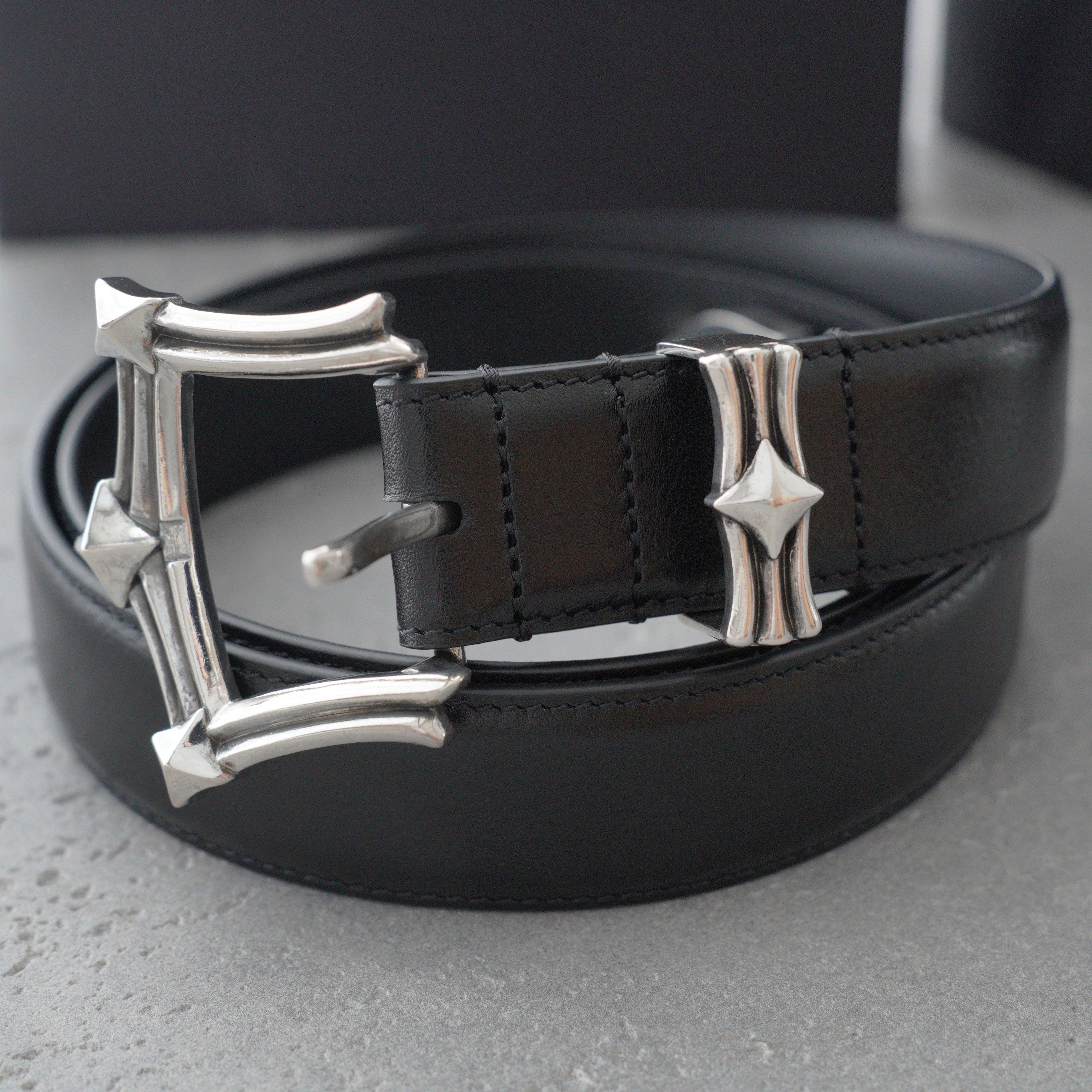 Chrome Hearts Waxed Punk Leather Belt-3cm（CH16019）