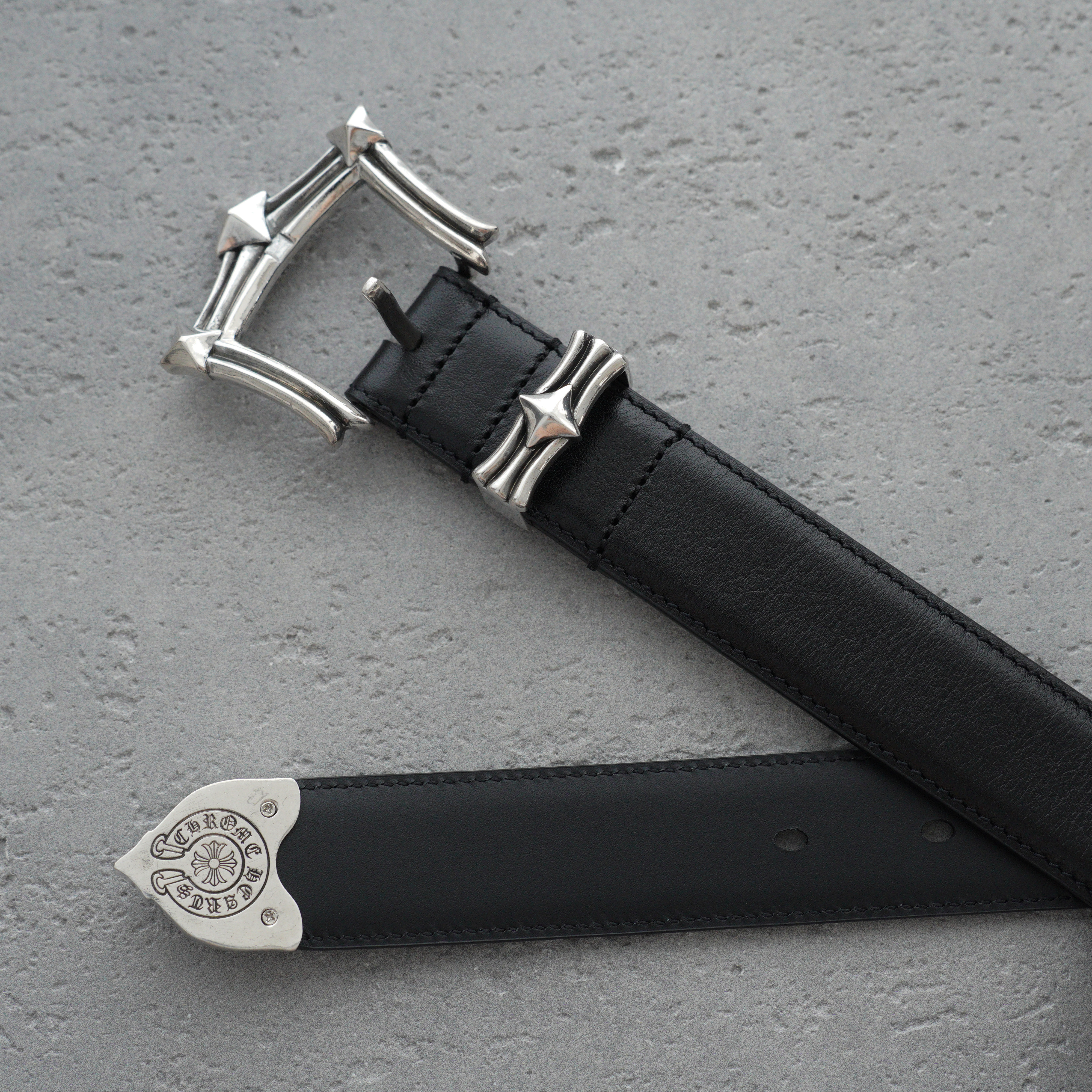 Chrome Hearts Waxed Punk Leather Belt-3cm（CH16019）