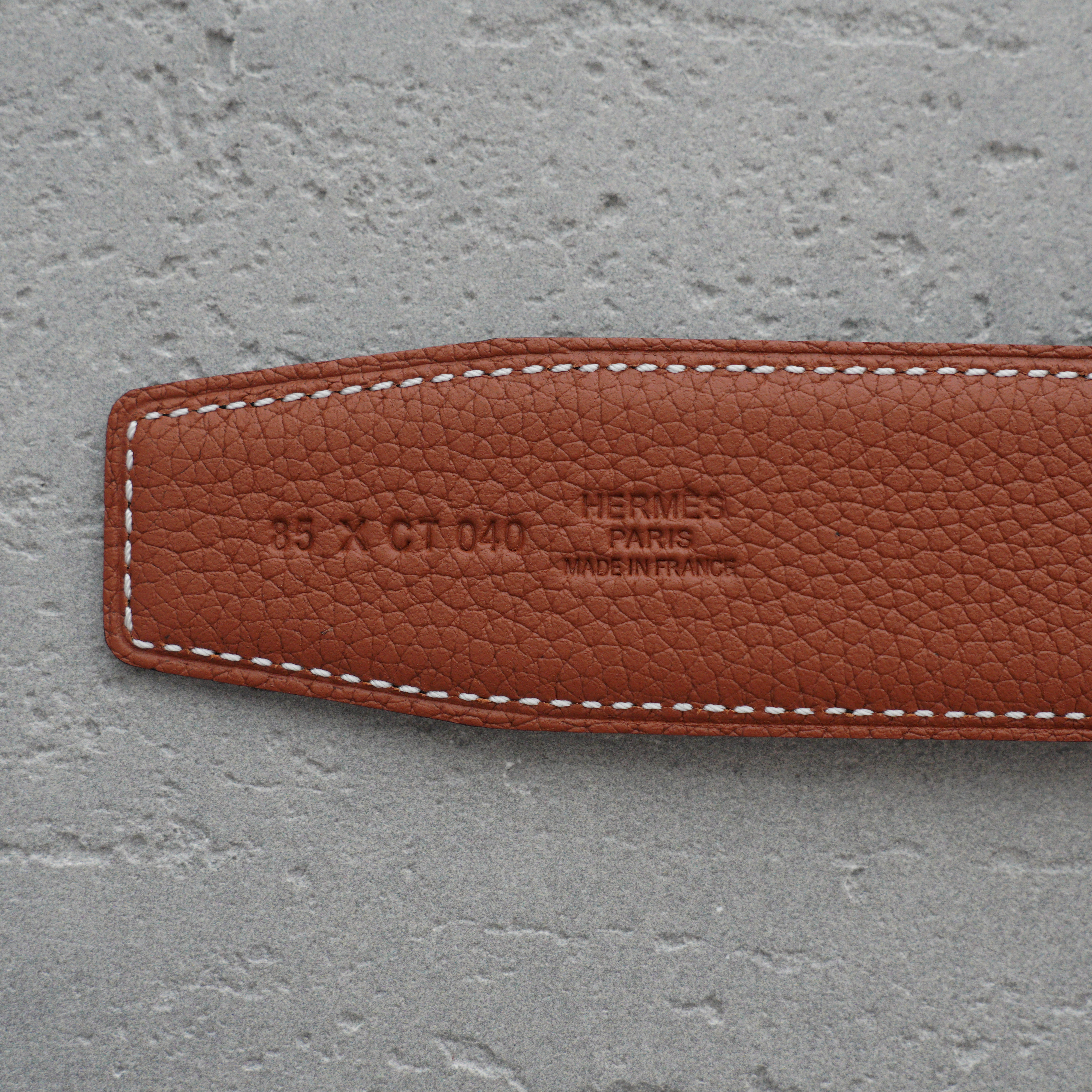 Hermes -- Leather Belts Men's-3.8cm（H081675CK05-H077971CAAA105）