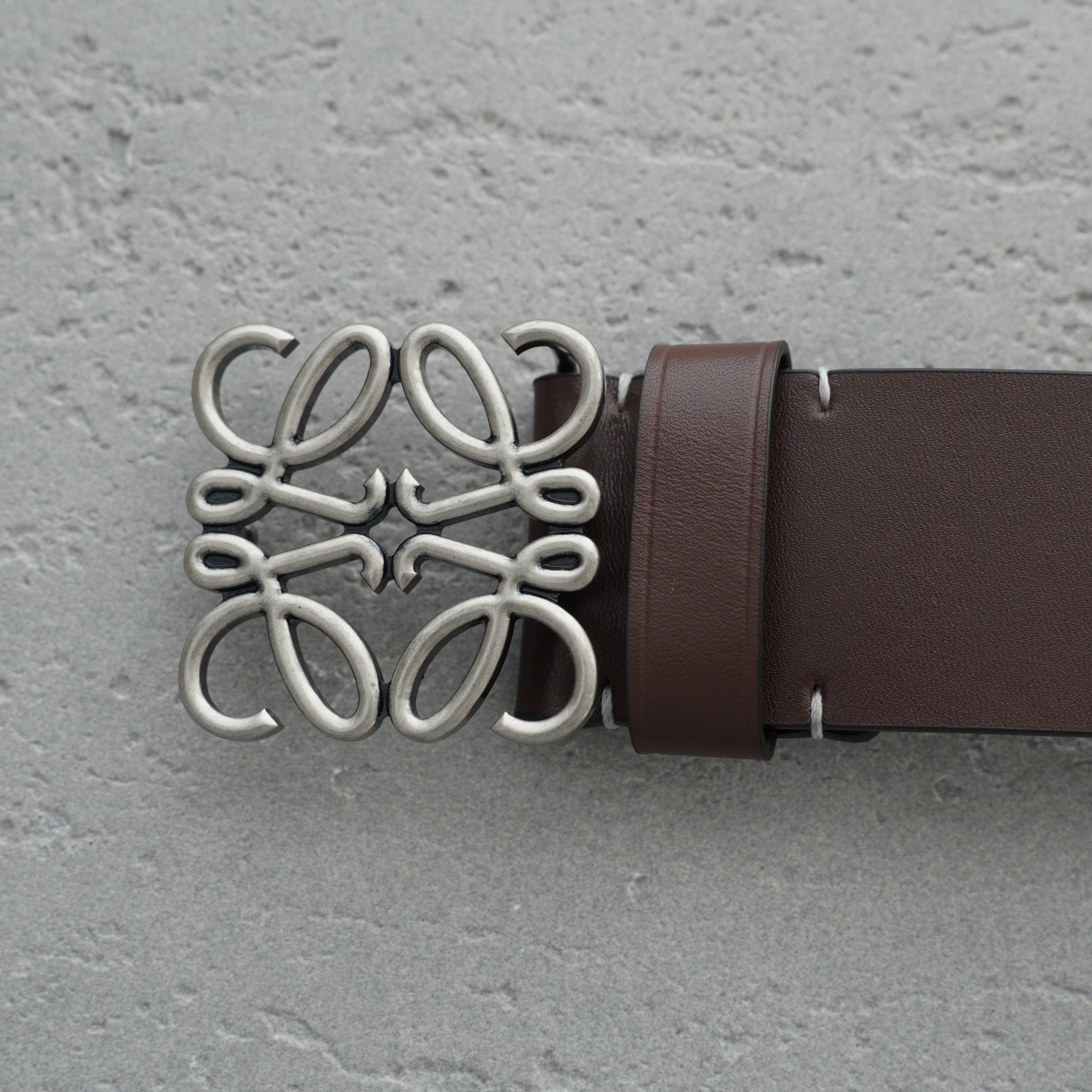LOEWE Calfskin Chunky Anagram Belt（E619238X49-8779）
