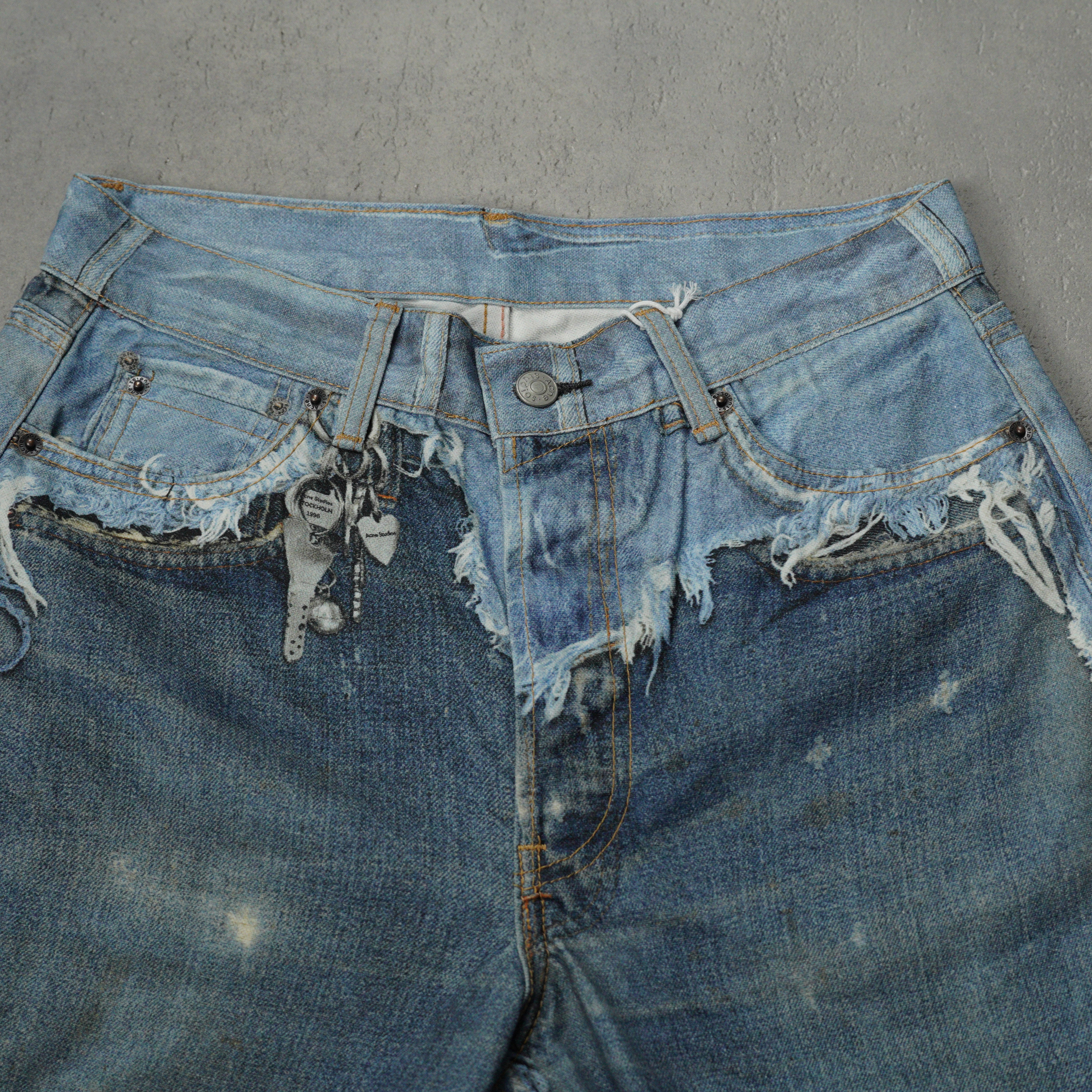 Acne Studios trompe-l’œil jeans - 1981 (RW-UX-TROU000001）