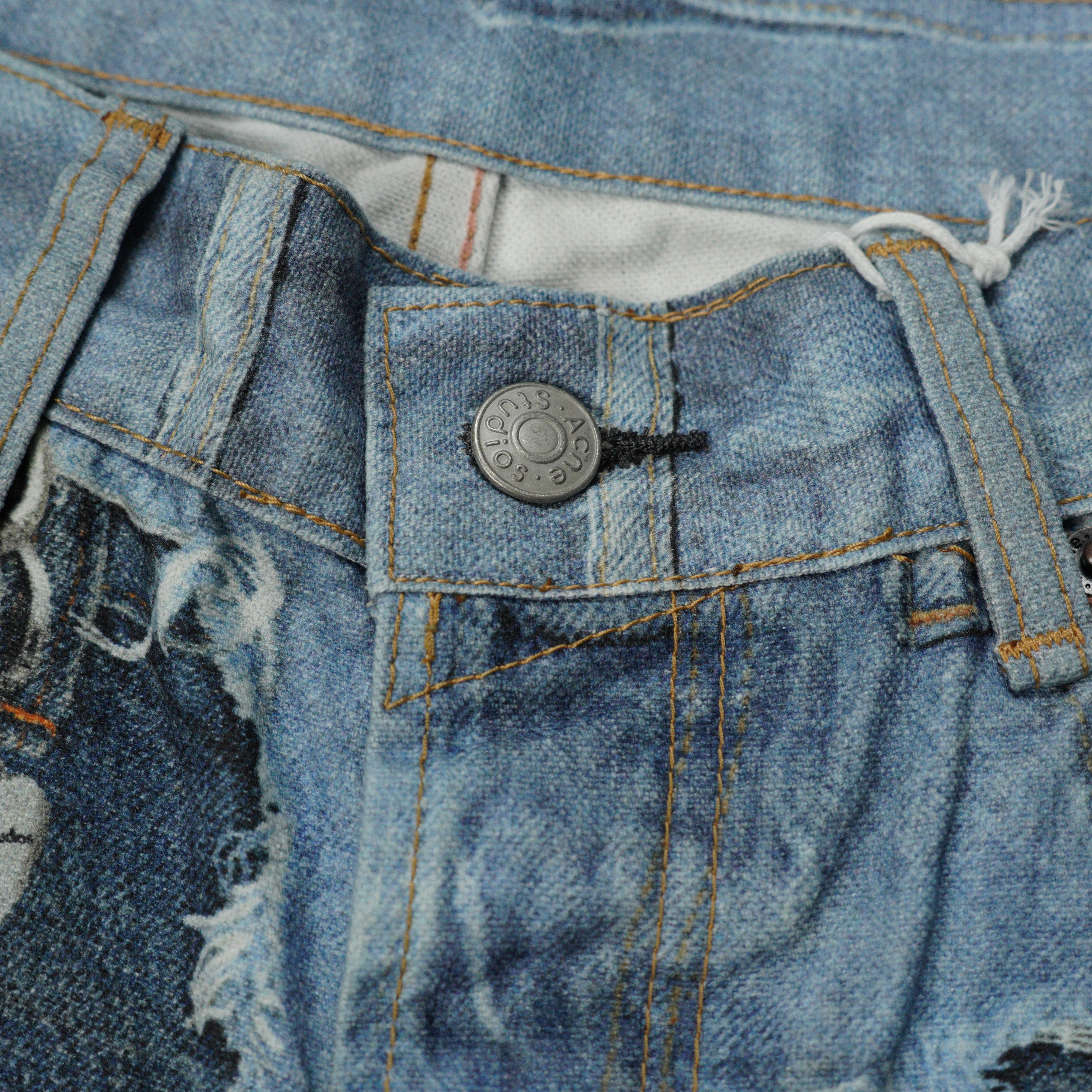 Acne Studios trompe-l’œil jeans - 1981 (RW-UX-TROU000001）