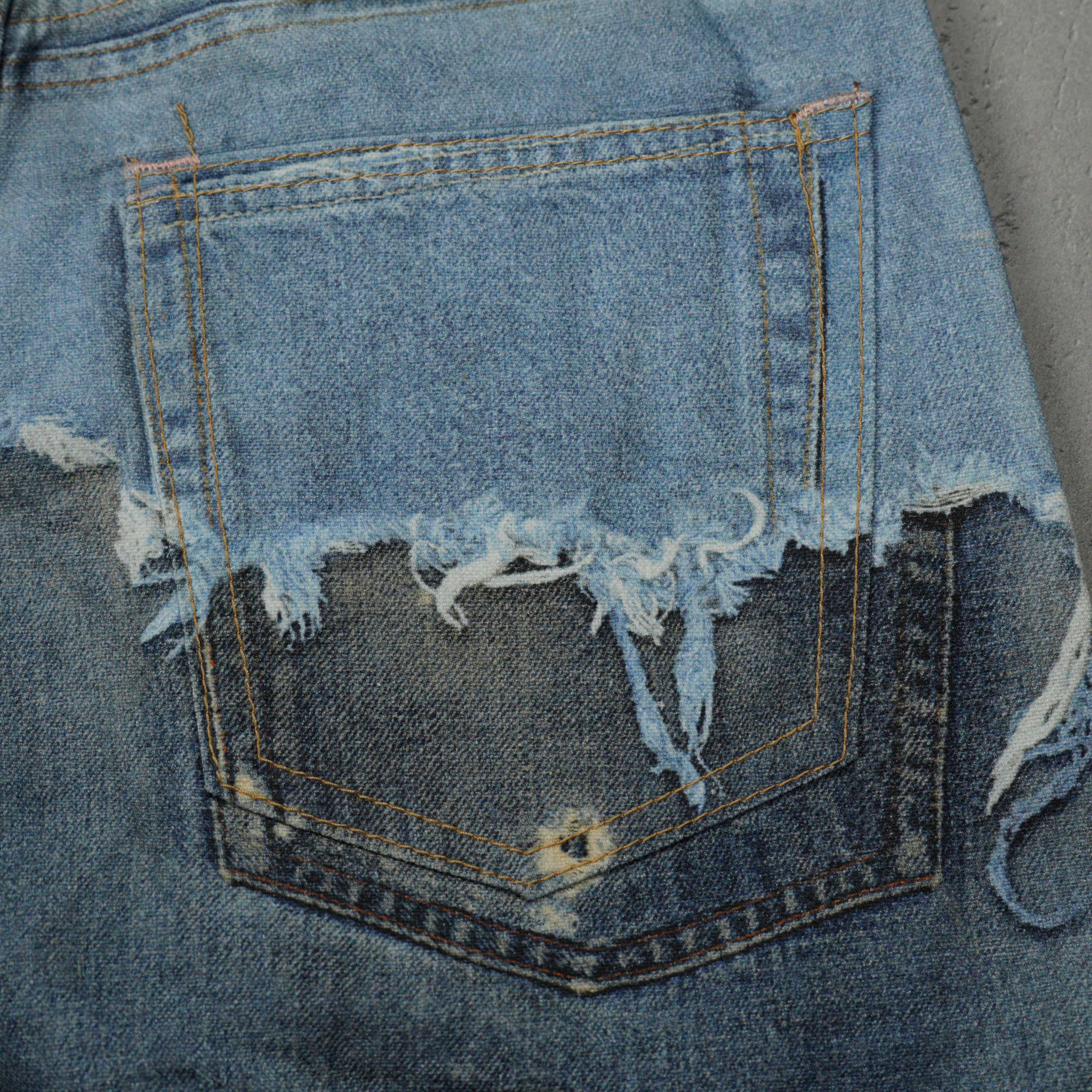 Acne Studios trompe-l’œil jeans - 1981 (RW-UX-TROU000001）