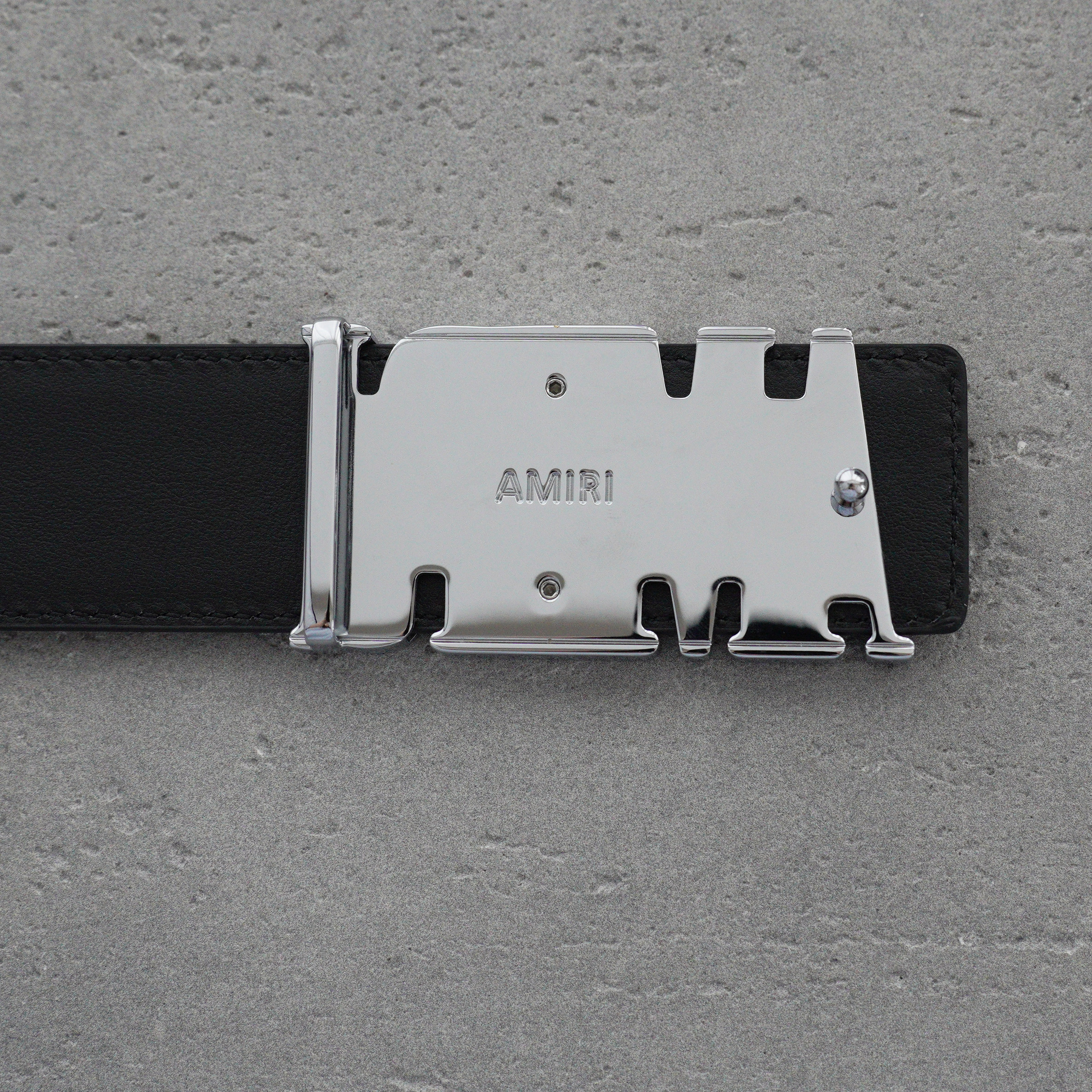 Amiri 3.5cm calfskin belt-black（PF22MAL002001）
