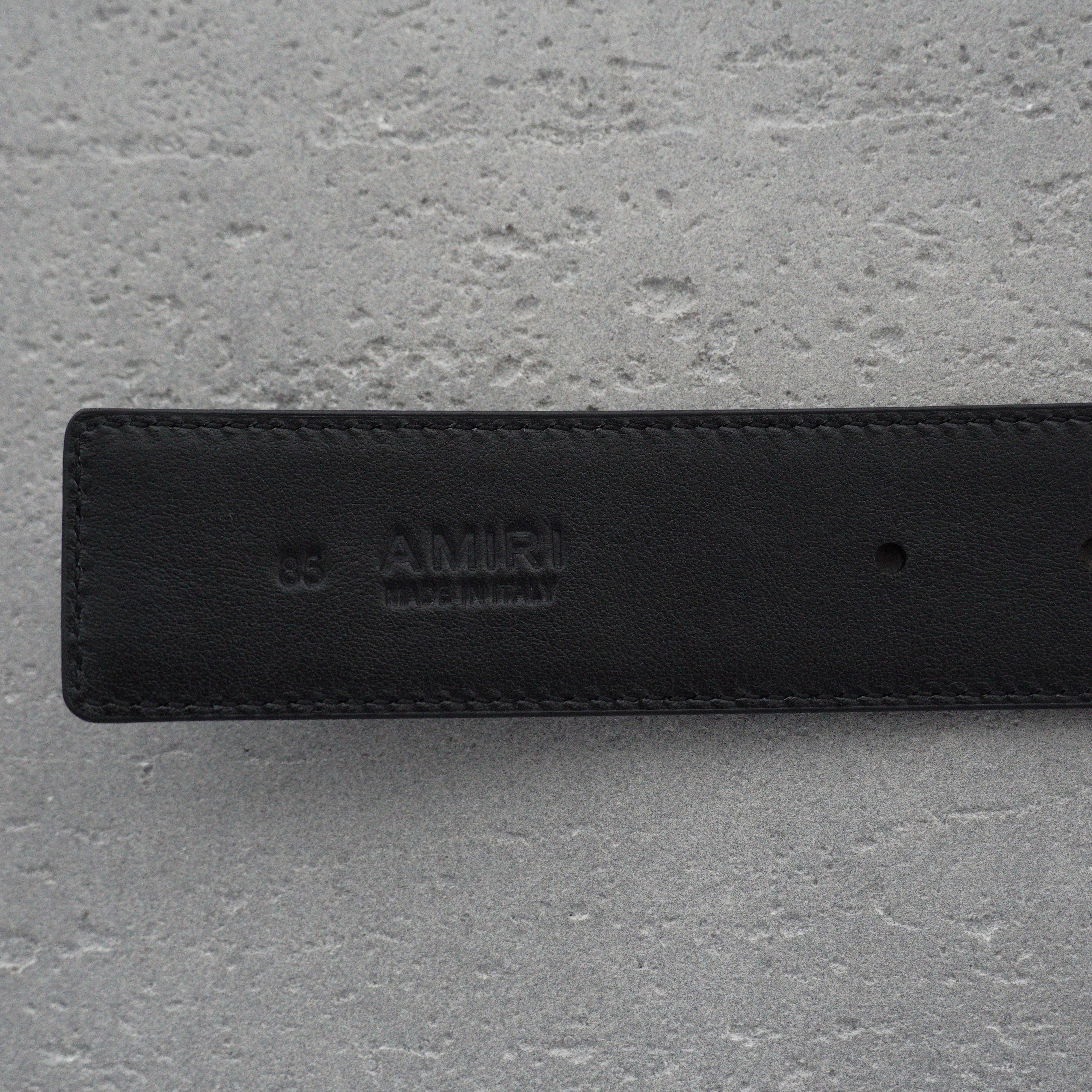 Amiri 3.5cm calfskin belt-black（PF22MAL002001）