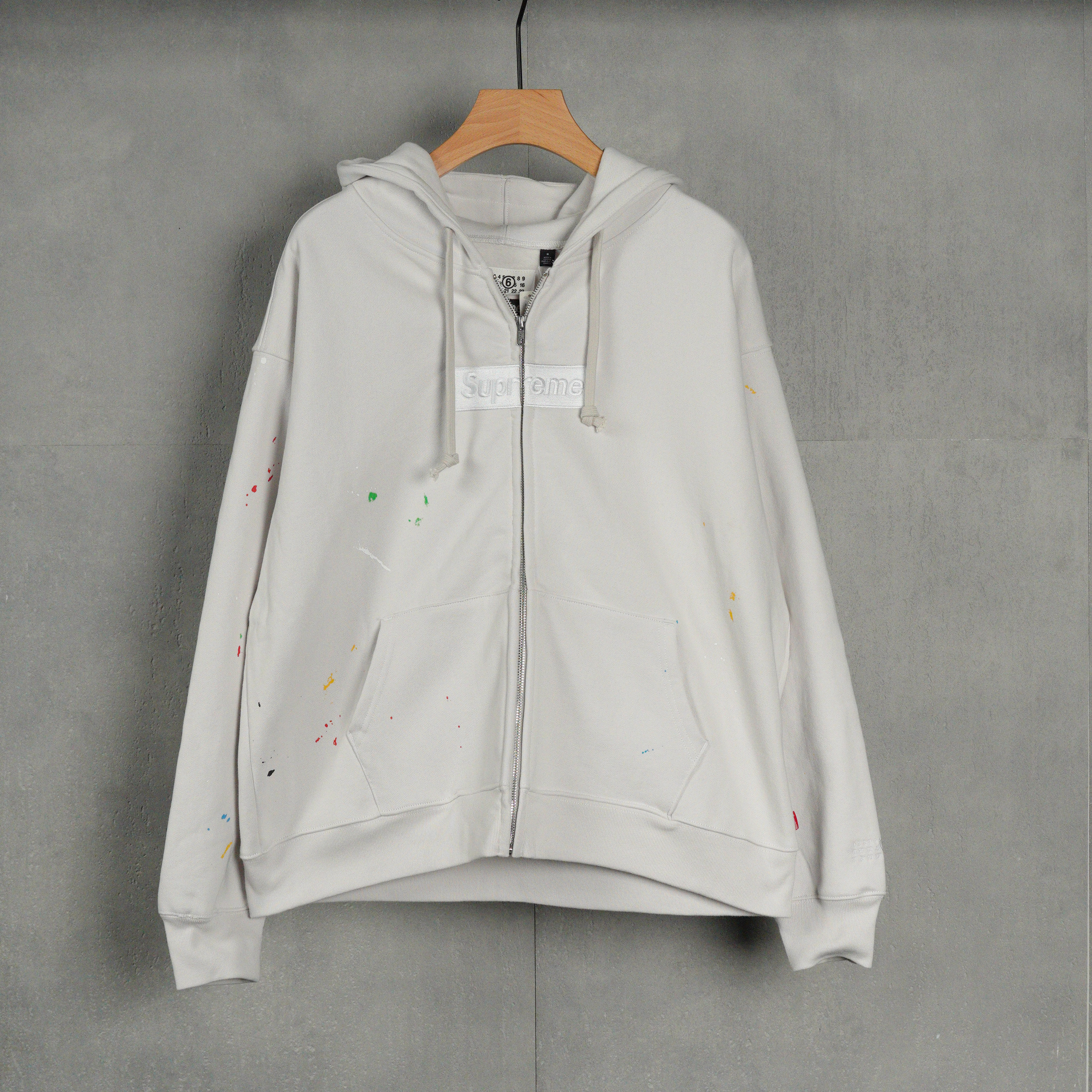 Supreme x MM6 Maison Margiela Box Logo Zip Up Hooded Sweatshirt（SUP-SS26-005）
