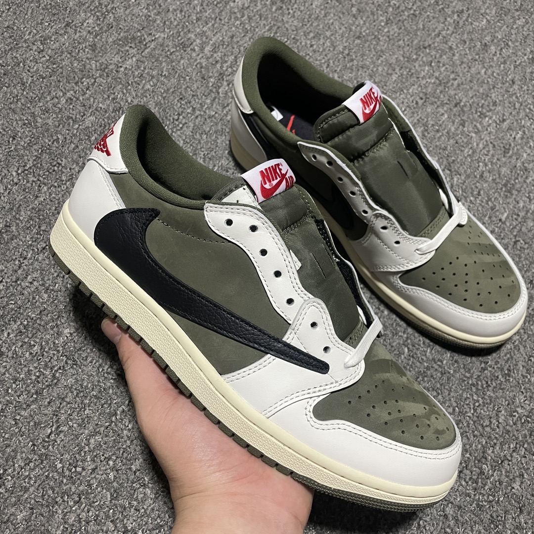 Travis Scott × Nike Air Jordan 1 Low OG SP "Olive"(DM7866-200)