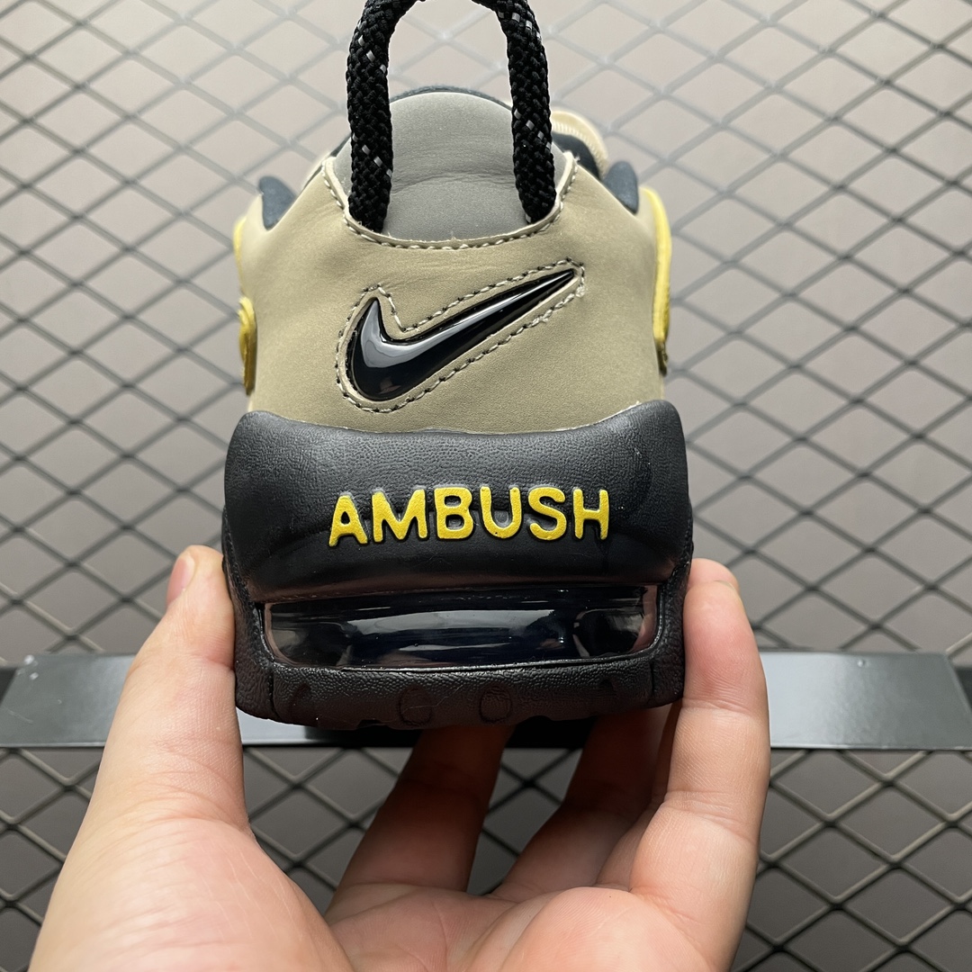 AMBUSH × Nike Air More Uptempo Low "Vivid Sulfur and Limestone"FB