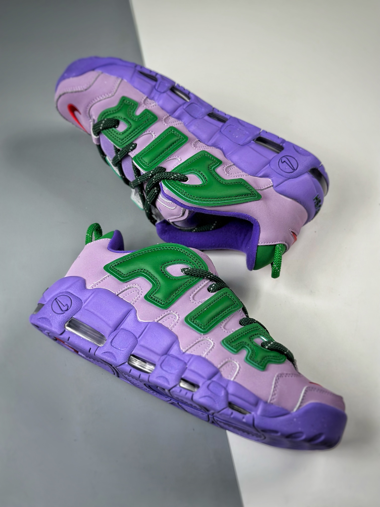 AMBUSH × Nike Air More Uptempo Low "Lilac and Apple Green"FB