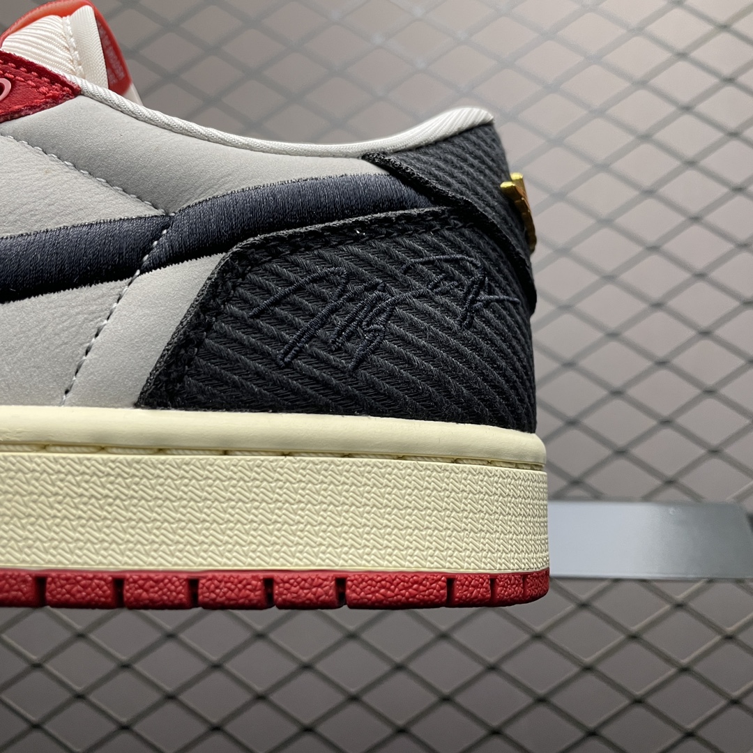 Trophy Room × Nike Air Jordan 1 Low OG "Sail and Varsity Red" (FN0432-100)