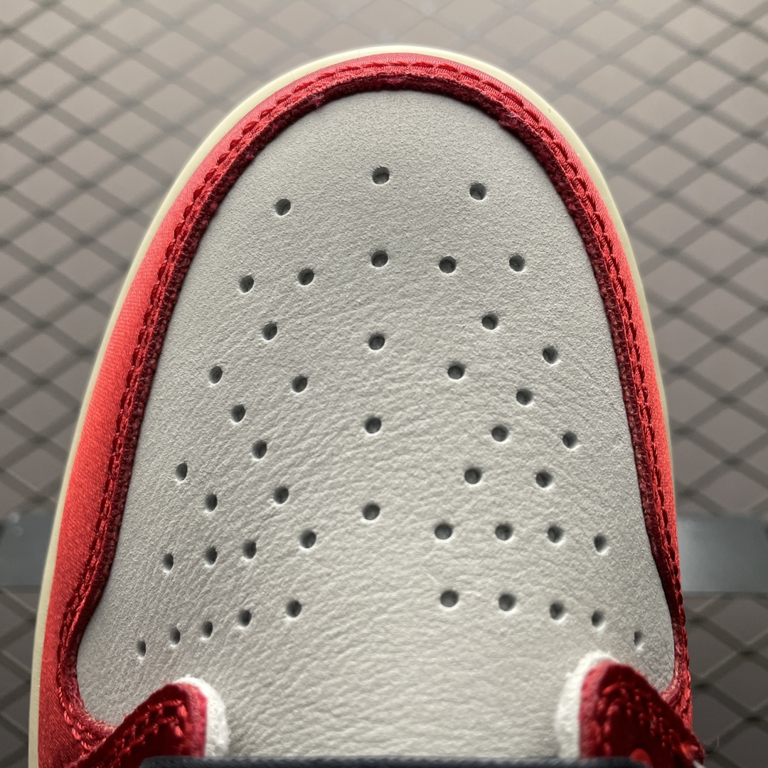 Trophy Room × Nike Air Jordan 1 Low OG "Sail and Varsity Red" (FN0432-100)