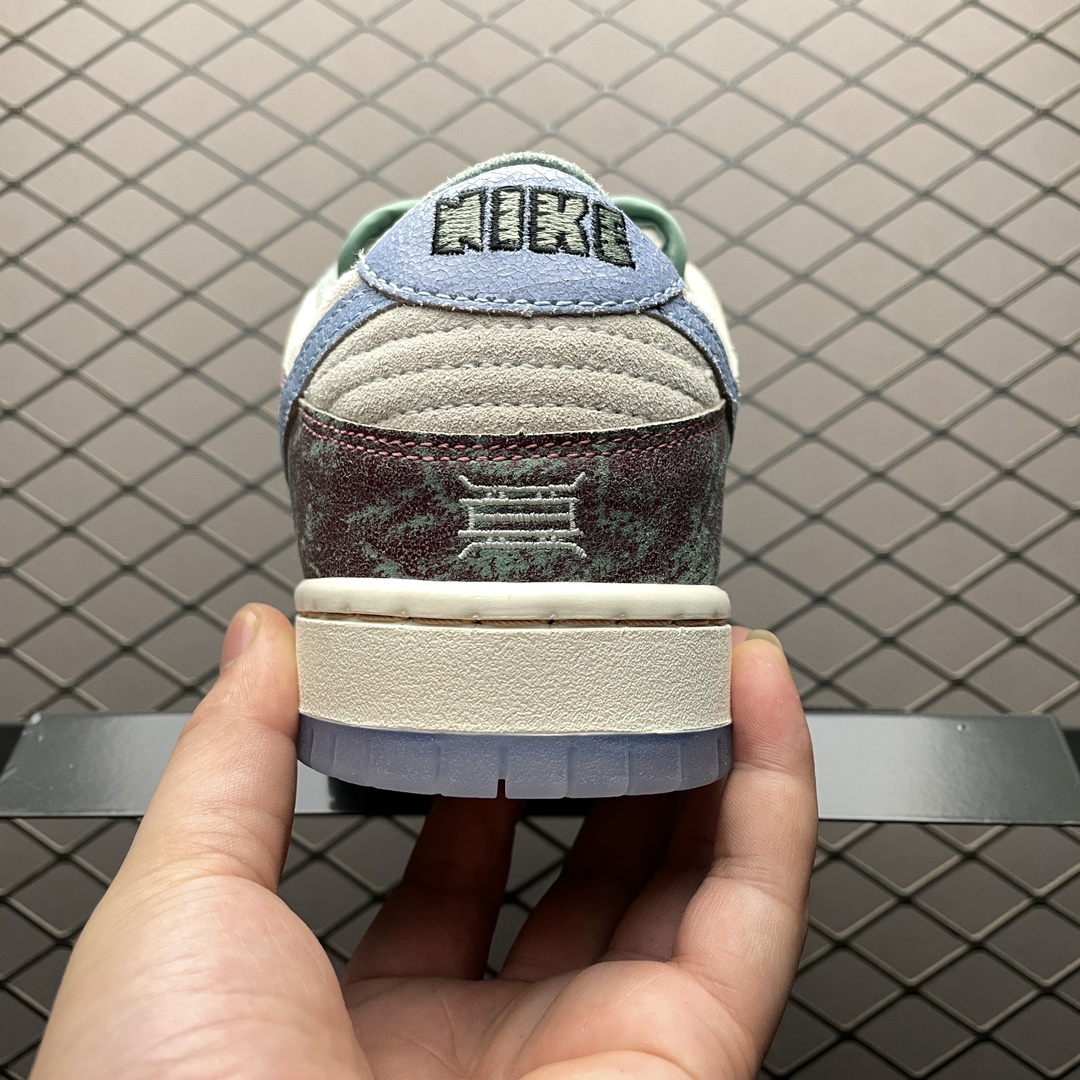 Crenshaw Skate Club × Nike SB Dunk Low PRO QS "Sail/Light Blue-Cedar"(FN4193-100)
