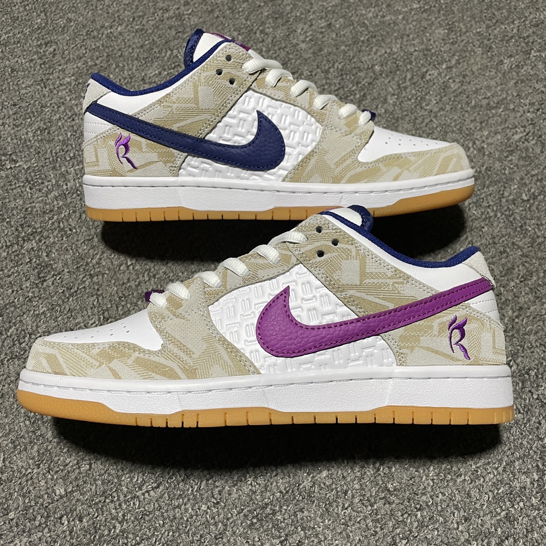 Rayssa Leal × Nike SB Dunk Low PRM "Pure Platinum and Vivid Purple"(FZ5251-001)